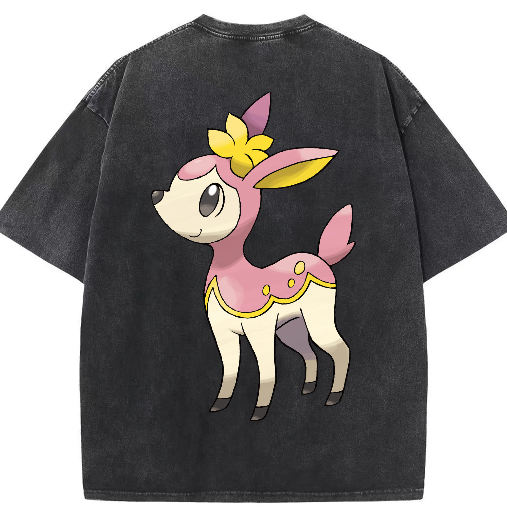 （画像用） ポケットモンスター Pokémon 綿100% ヴィンテージ風 半袖Tシャツ（背面プリント）