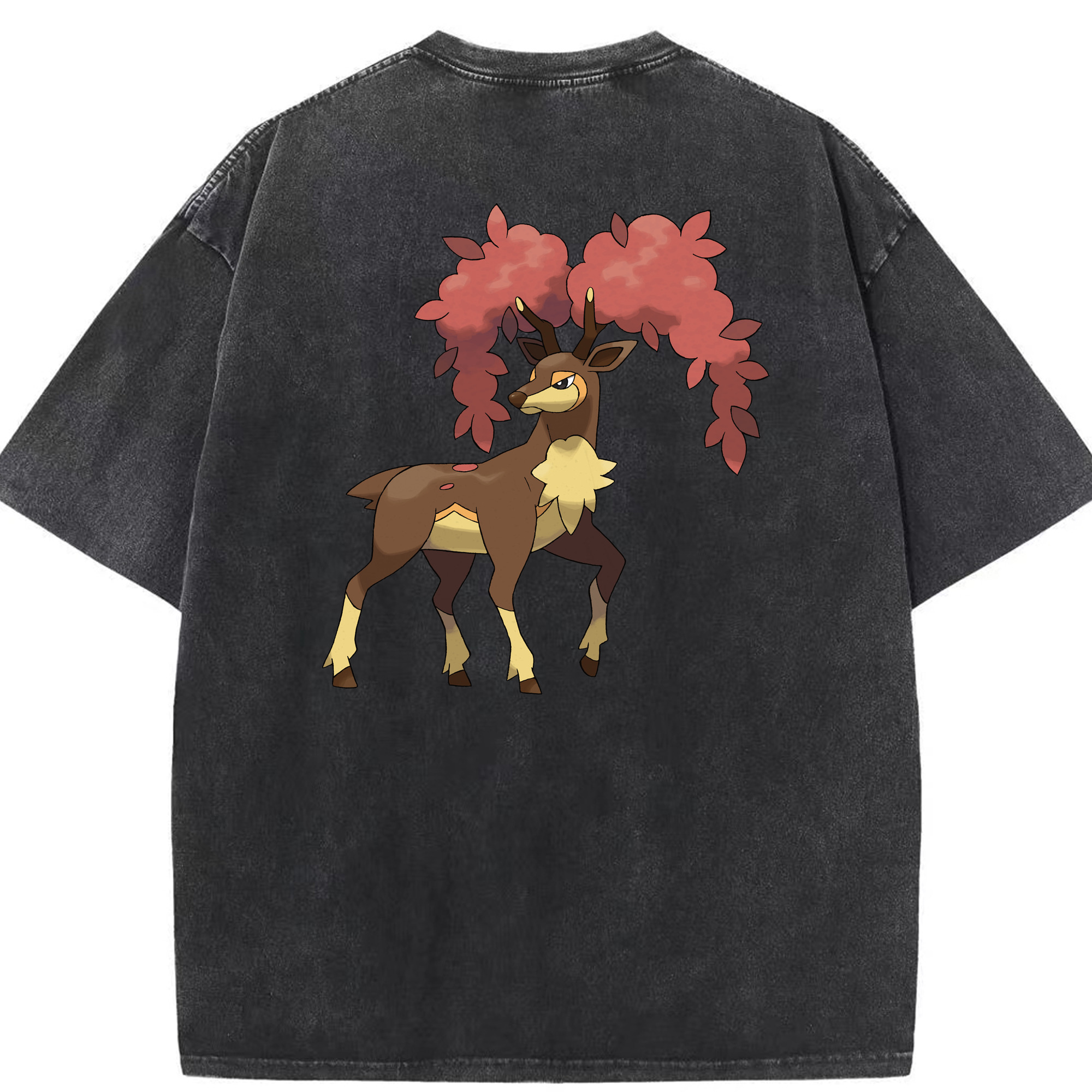 （画像用） ポケットモンスター Pokémon 綿100% ヴィンテージ風 半袖Tシャツ（背面プリント）