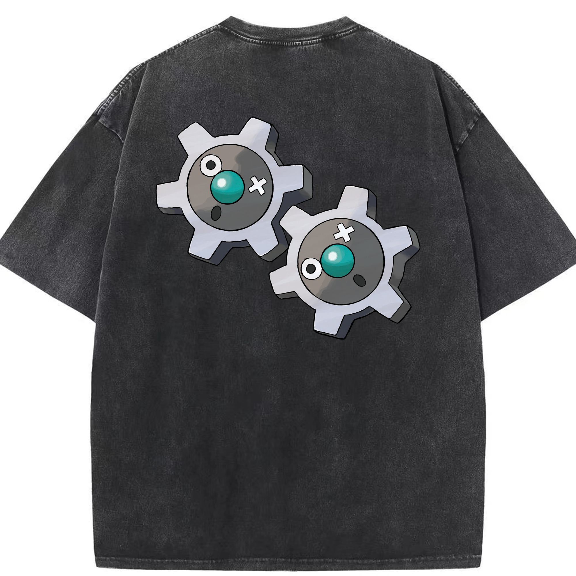 （画像用） ポケットモンスター Pokémon 綿100% ヴィンテージ風 半袖Tシャツ（背面プリント）