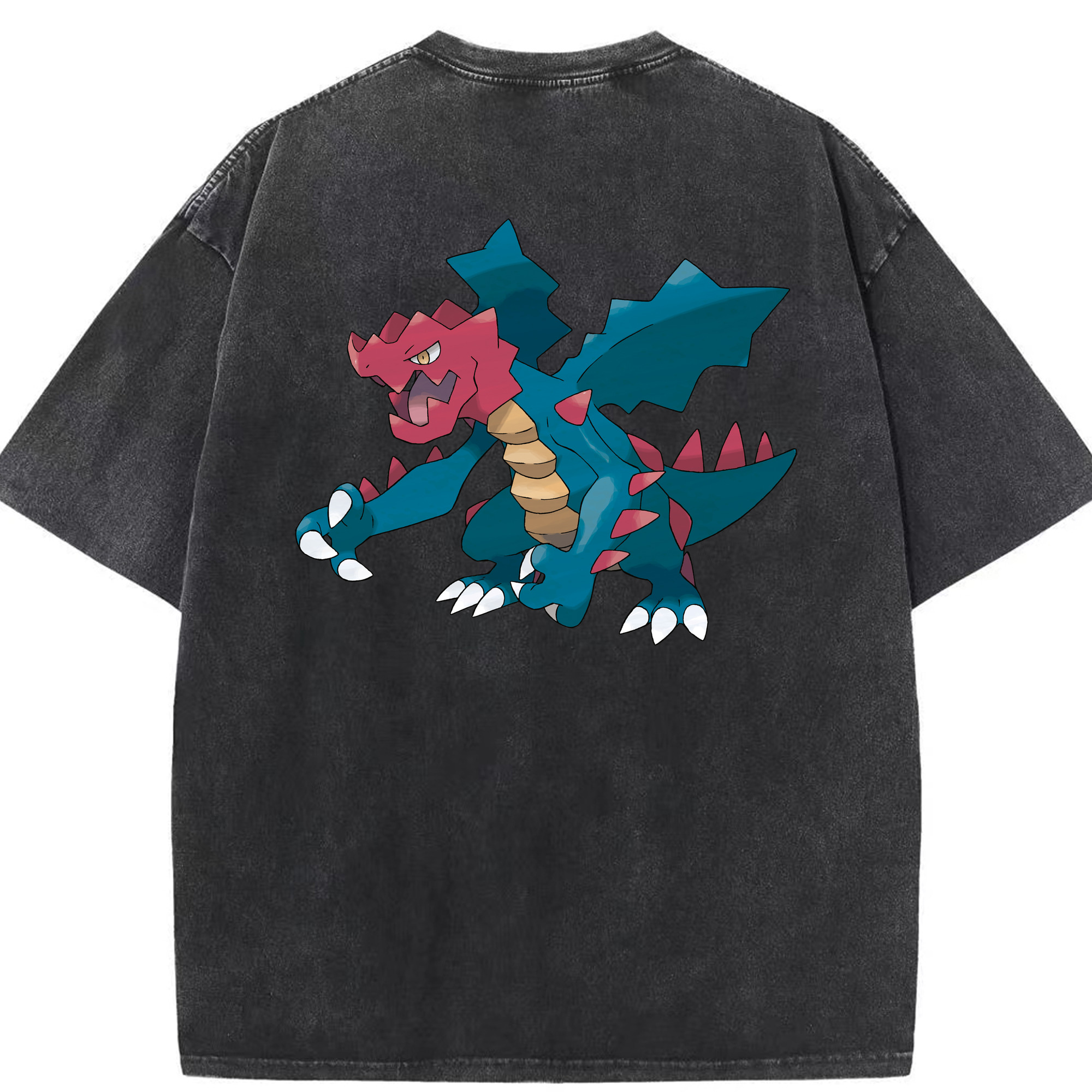 （画像用） ポケットモンスター Pokémon 綿100% ヴィンテージ風 半袖Tシャツ（背面プリント）