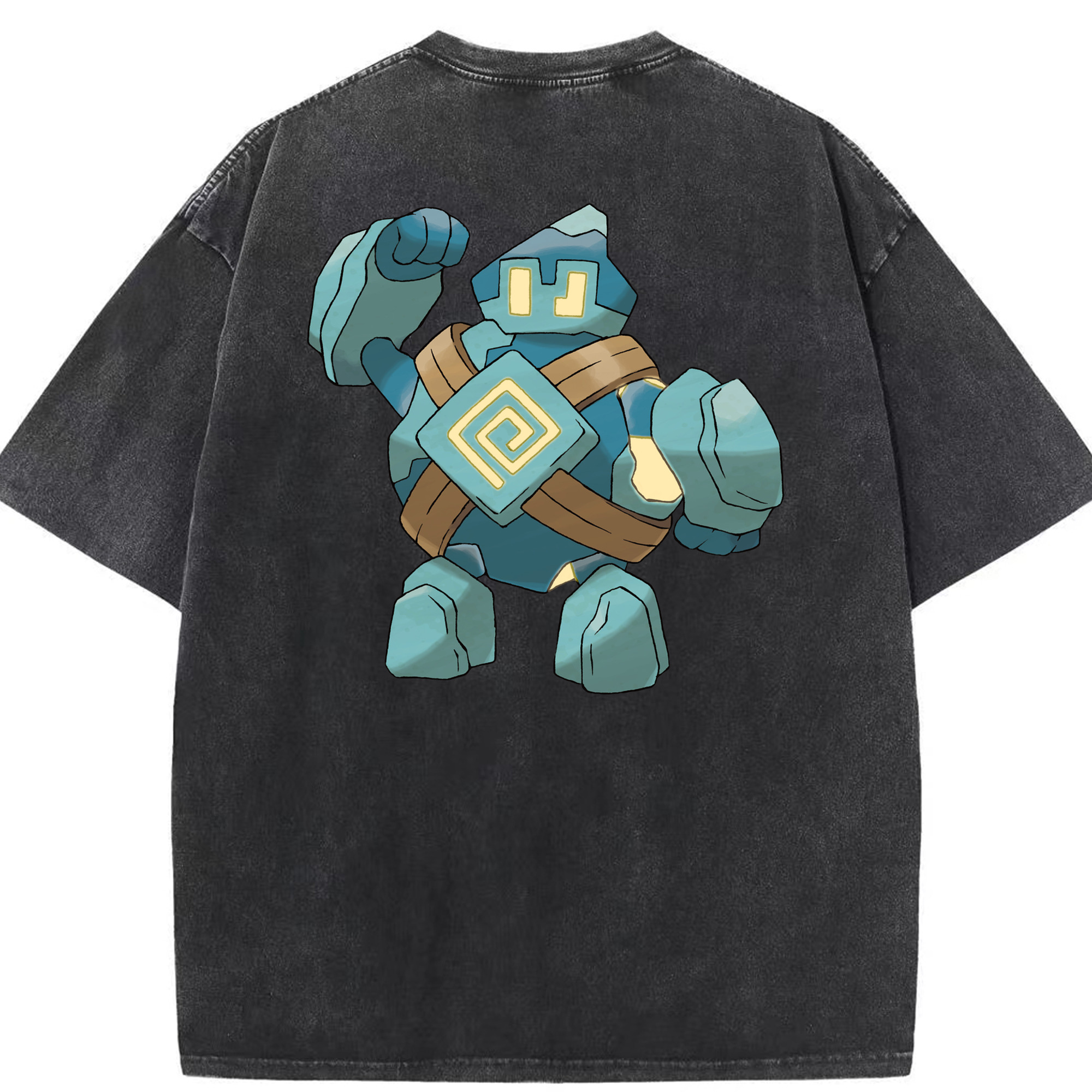 （画像用） ポケットモンスター Pokémon 綿100% ヴィンテージ風 半袖Tシャツ（背面プリント）