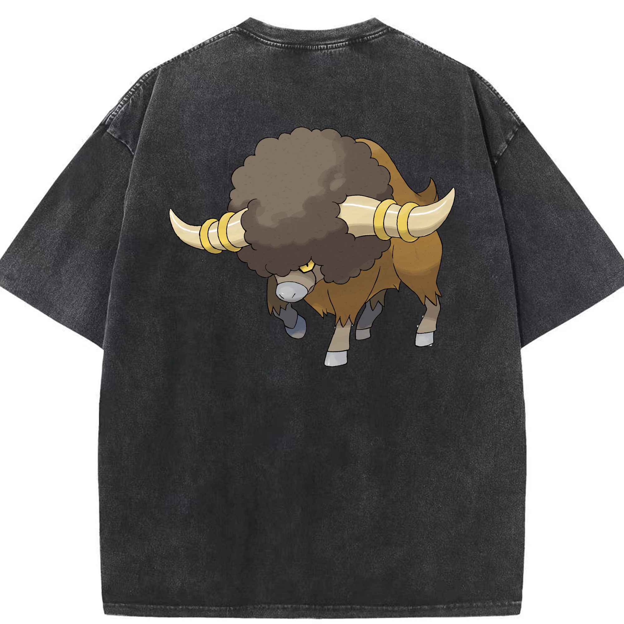 （画像用） ポケットモンスター Pokémon 綿100% ヴィンテージ風 半袖Tシャツ（背面プリント）