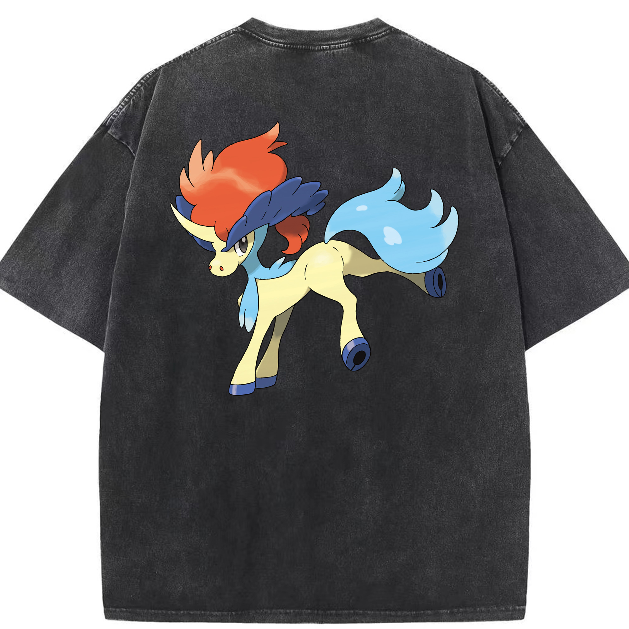 （画像用） ポケットモンスター Pokémon 綿100% ヴィンテージ風 半袖Tシャツ（背面プリント）