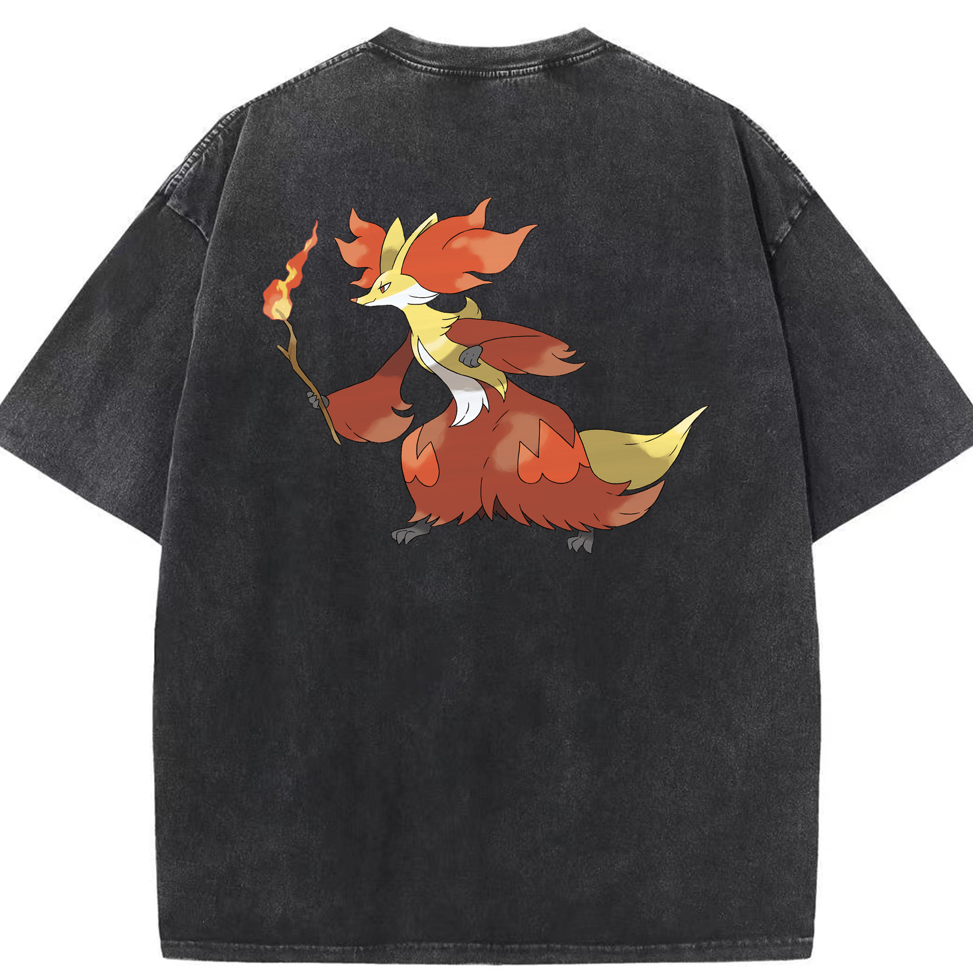 （画像用） ポケットモンスター Pokémon 綿100% ヴィンテージ風 半袖Tシャツ（背面プリント）