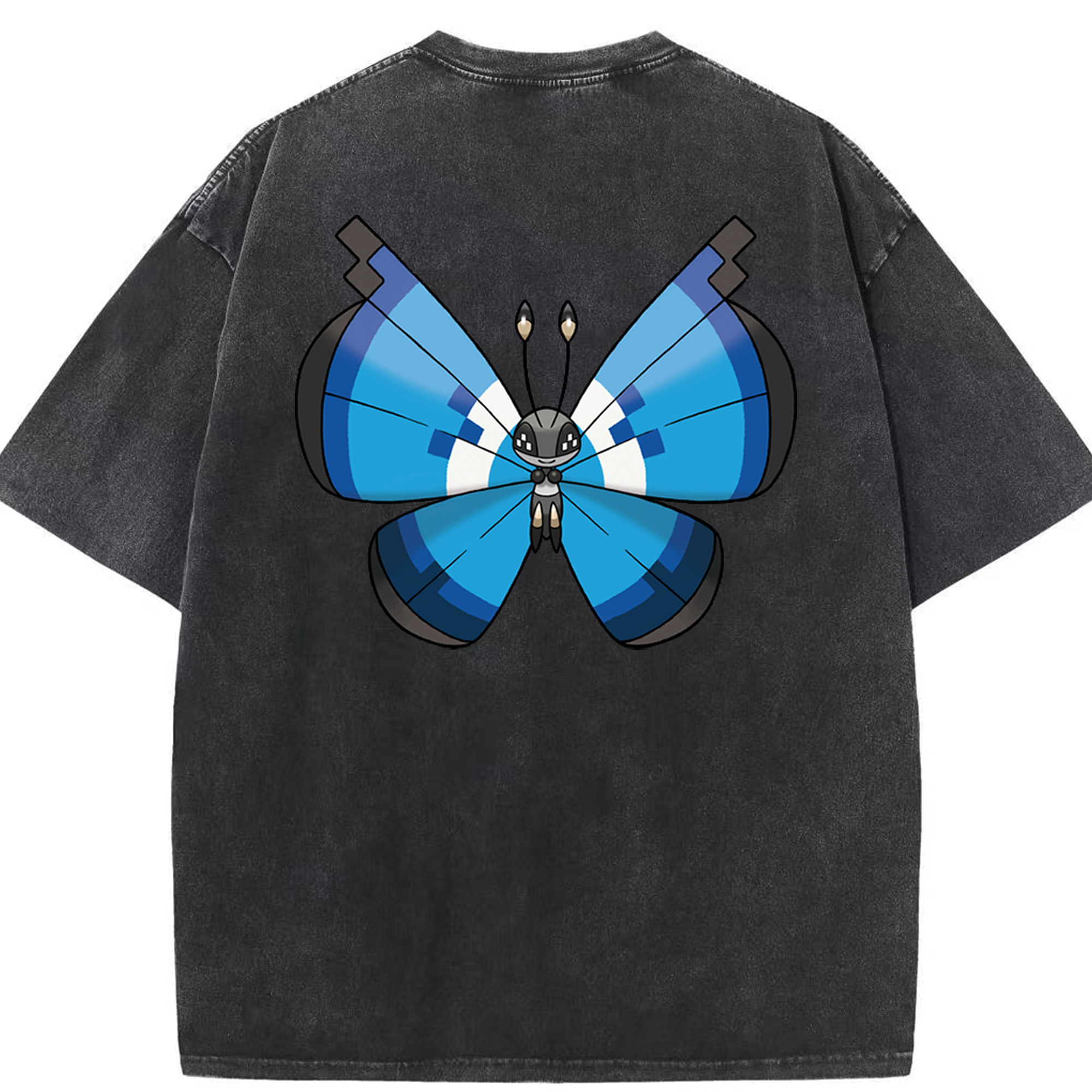 （画像用） ポケットモンスター Pokémon 綿100% ヴィンテージ風 半袖Tシャツ（背面プリント）