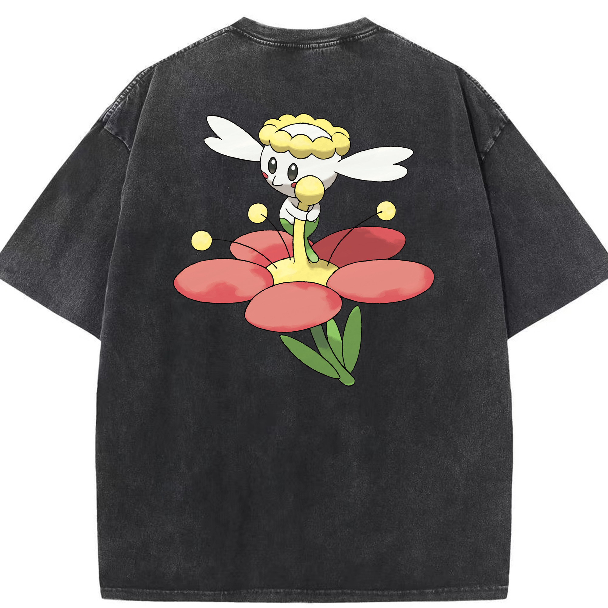 （画像用） ポケットモンスター Pokémon 綿100% ヴィンテージ風 半袖Tシャツ（背面プリント）