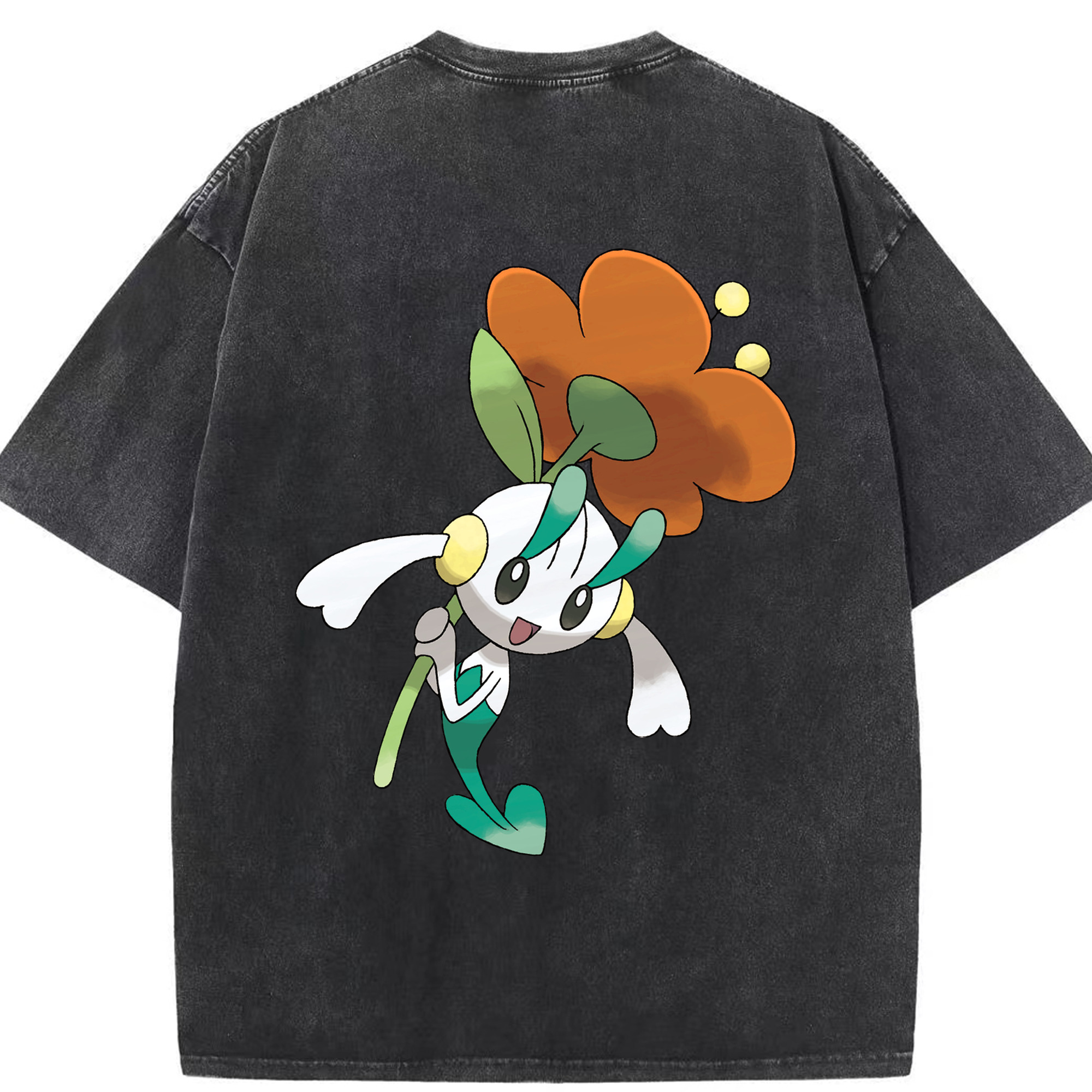 （画像用） ポケットモンスター Pokémon 綿100% ヴィンテージ風 半袖Tシャツ（背面プリント）