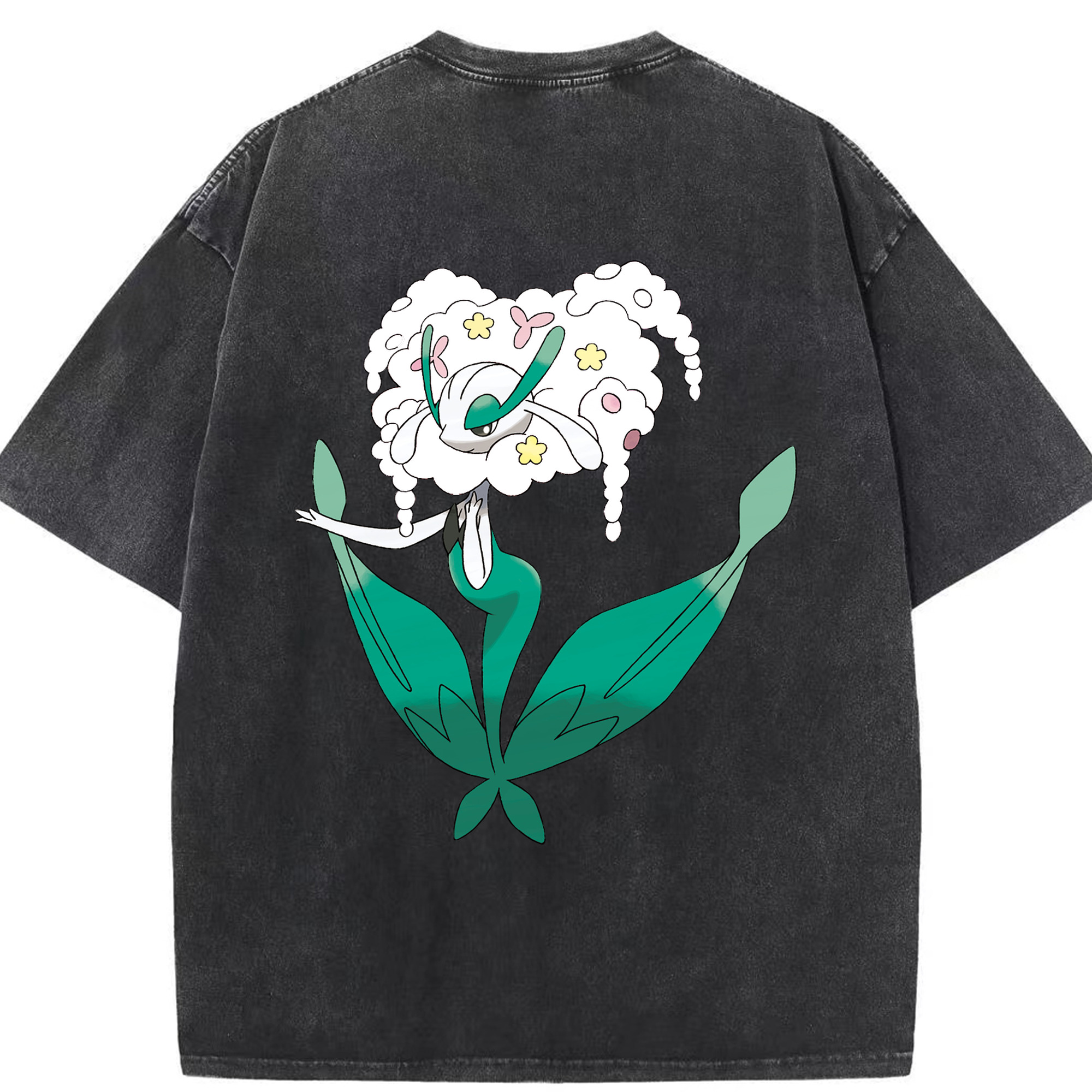 （画像用） ポケットモンスター Pokémon 綿100% ヴィンテージ風 半袖Tシャツ（背面プリント）