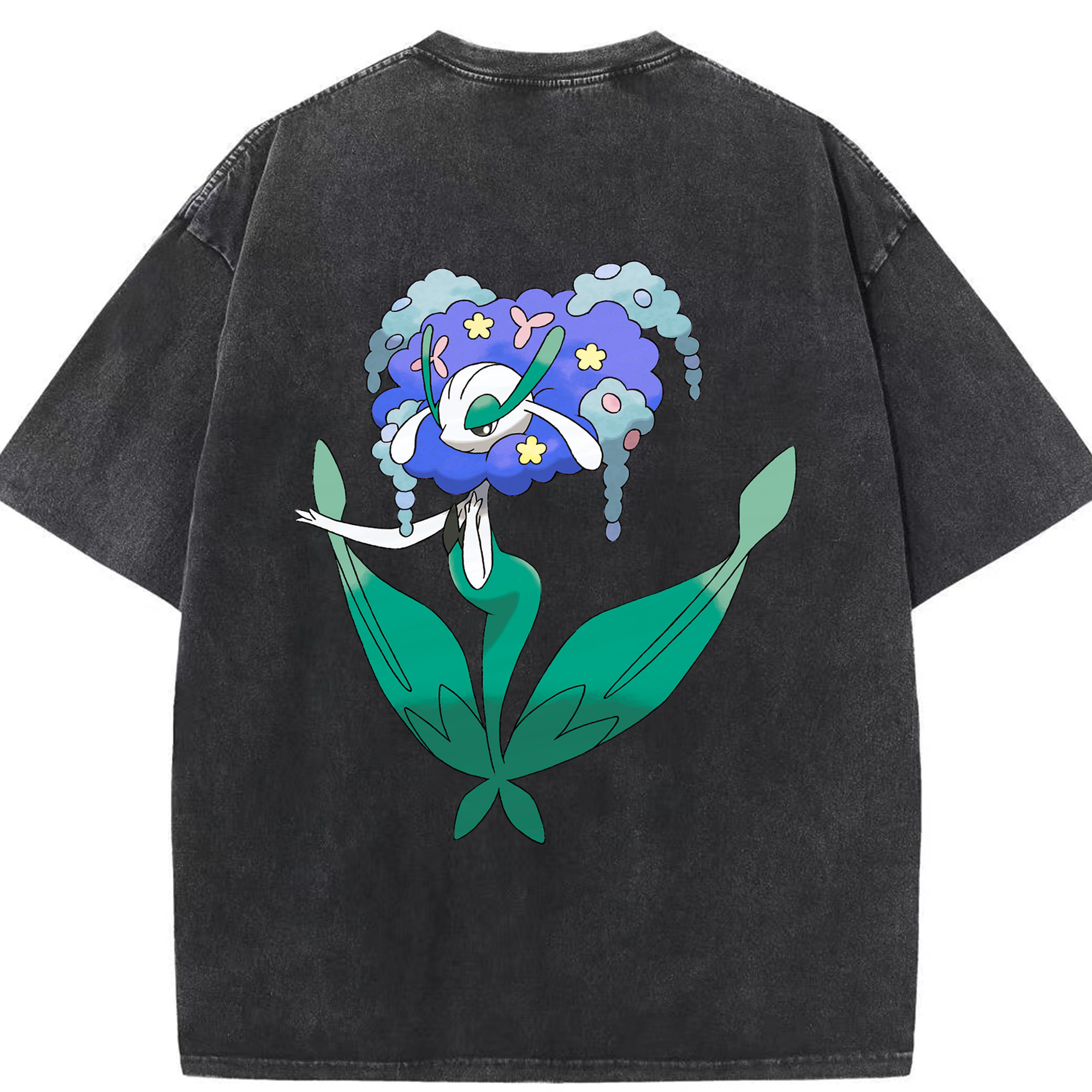 （画像用） ポケットモンスター Pokémon 綿100% ヴィンテージ風 半袖Tシャツ（背面プリント）