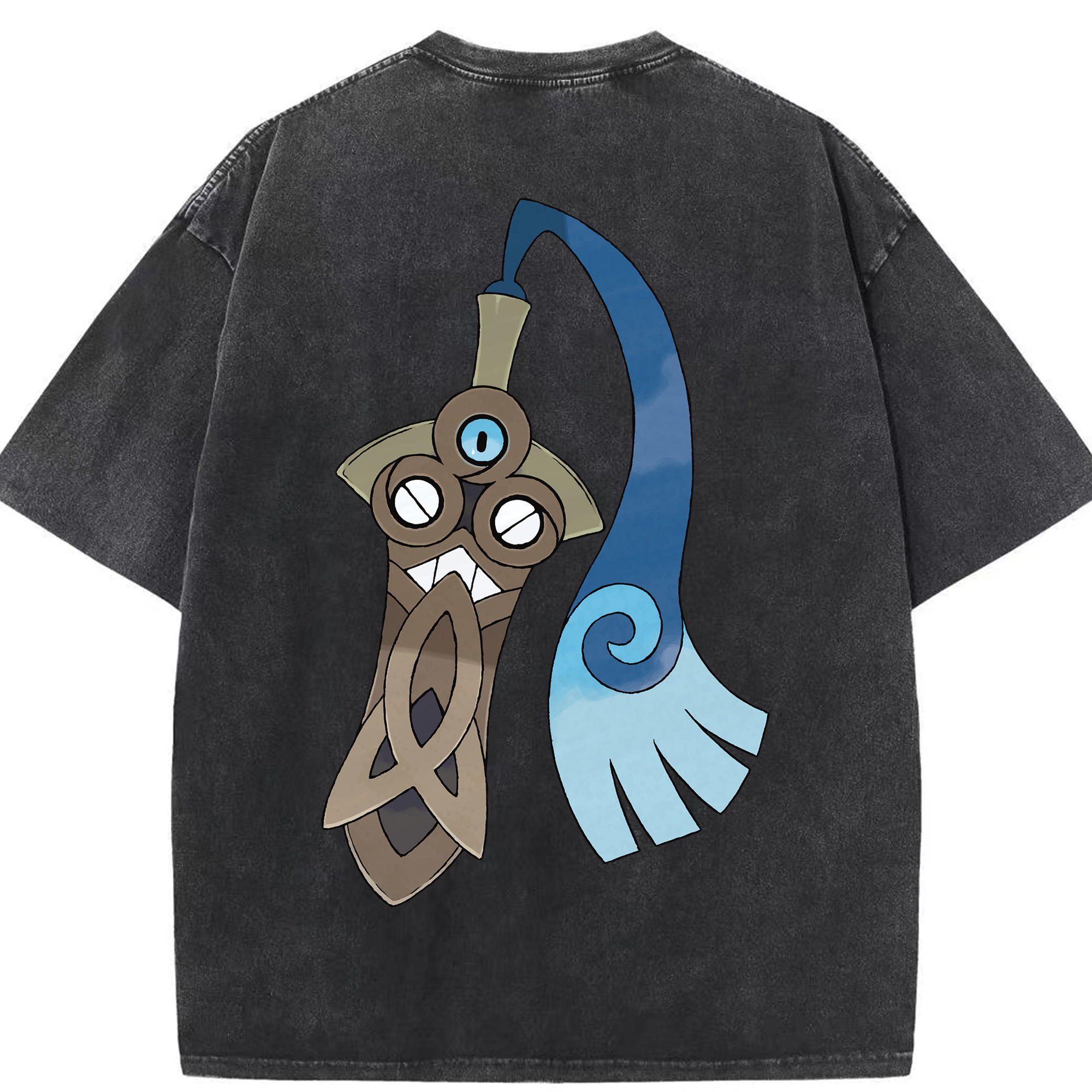 （画像用） ポケットモンスター Pokémon 綿100% ヴィンテージ風 半袖Tシャツ（背面プリント）