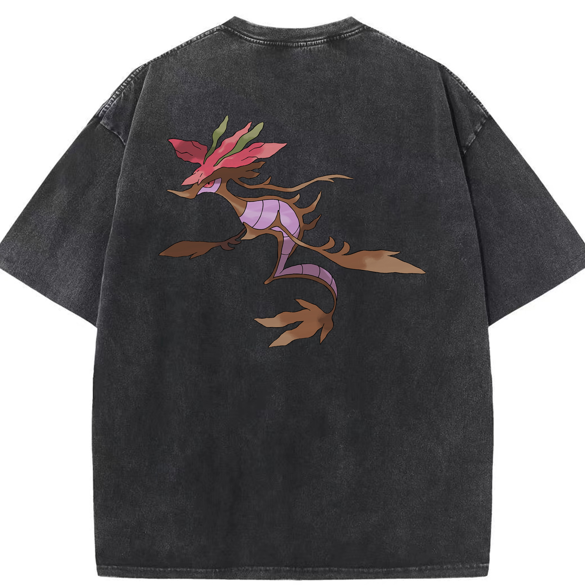 （画像用） ポケットモンスター Pokémon 綿100% ヴィンテージ風 半袖Tシャツ（背面プリント）