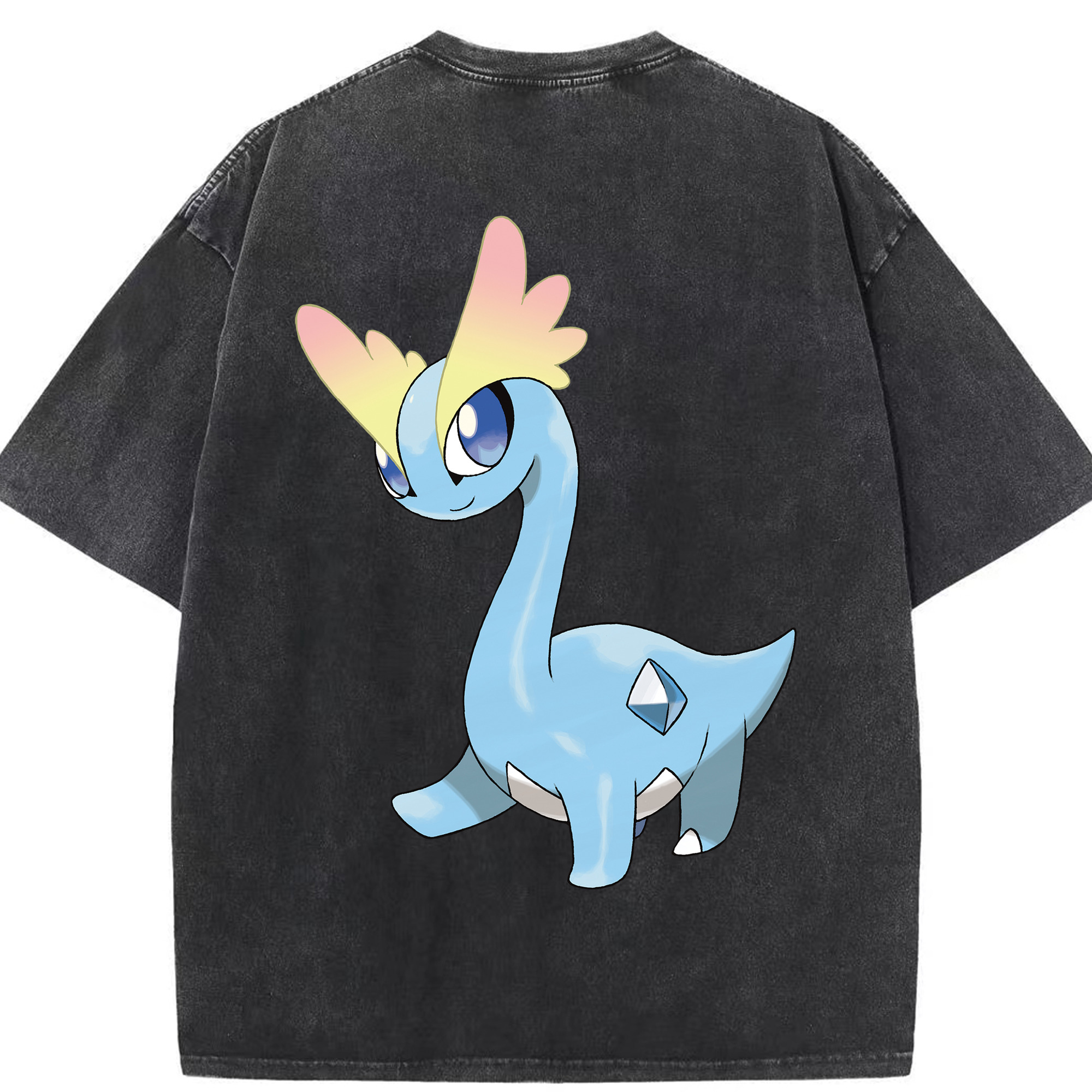 （画像用） ポケットモンスター Pokémon 綿100% ヴィンテージ風 半袖Tシャツ（背面プリント）
