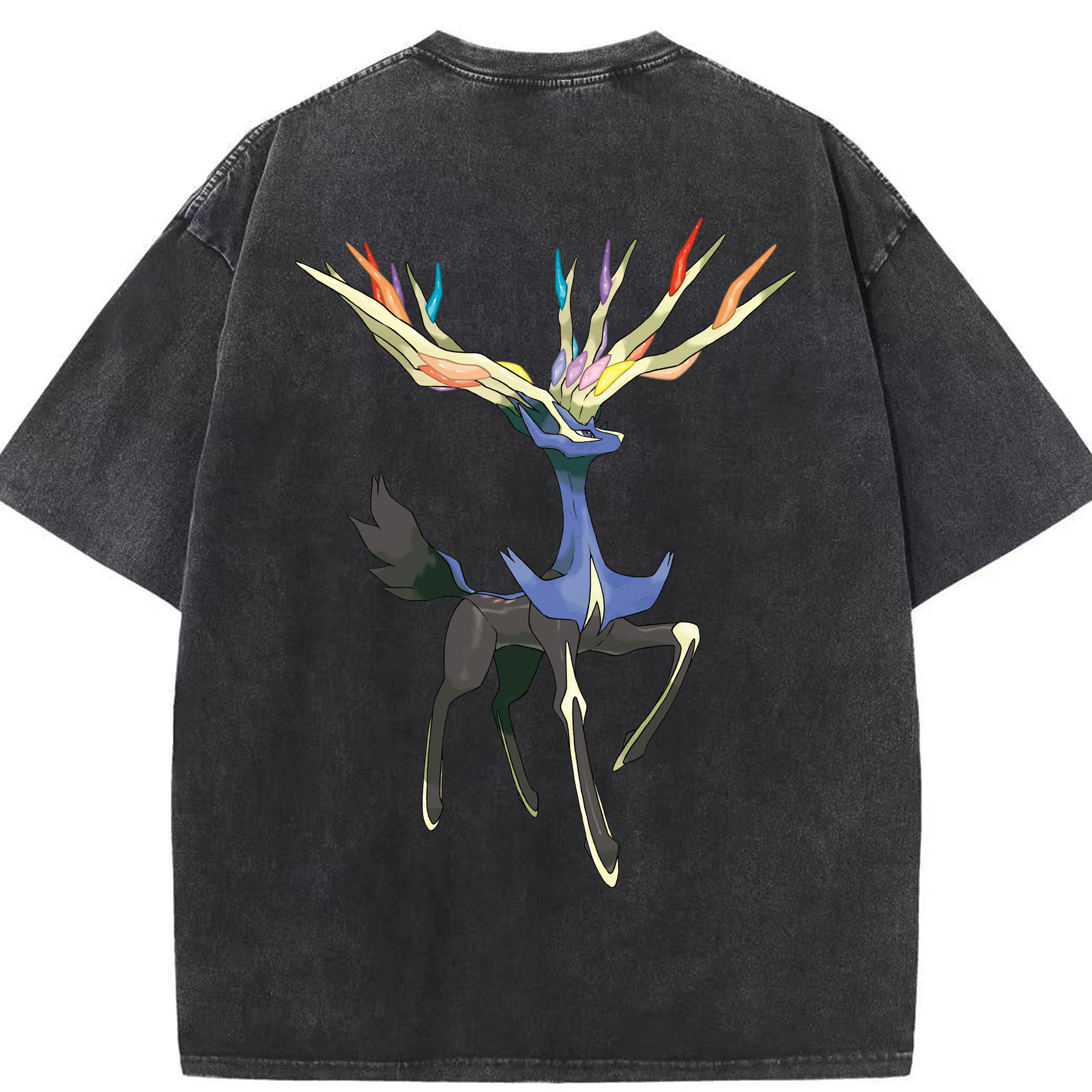 （画像用） ポケットモンスター Pokémon 綿100% ヴィンテージ風 半袖Tシャツ（背面プリント）