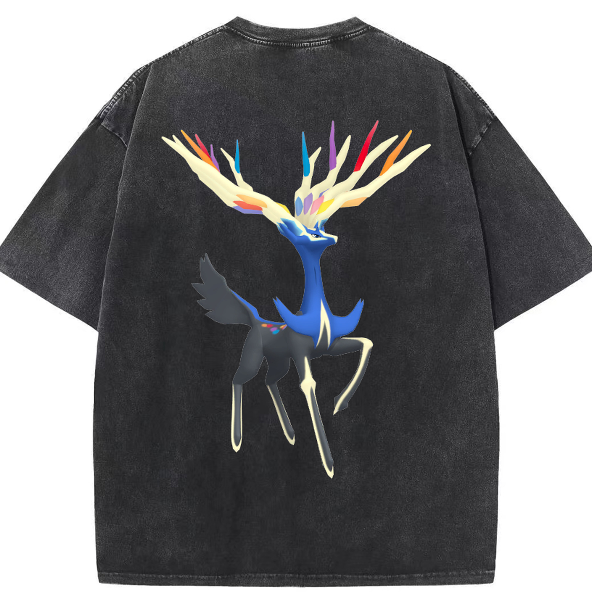 （画像用） ポケットモンスター Pokémon 綿100% ヴィンテージ風 半袖Tシャツ（背面プリント）