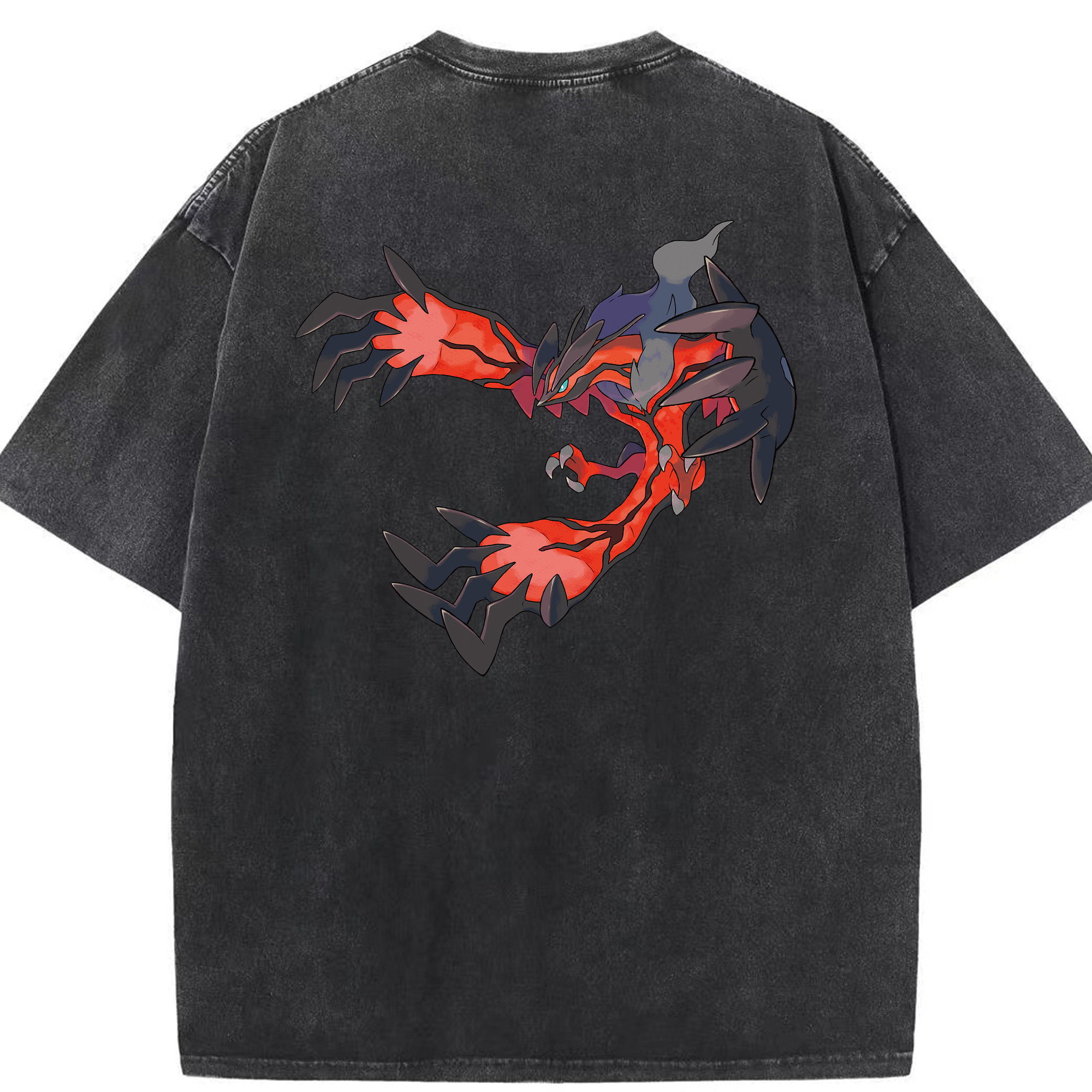 （画像用） ポケットモンスター Pokémon 綿100% ヴィンテージ風 半袖Tシャツ（背面プリント）