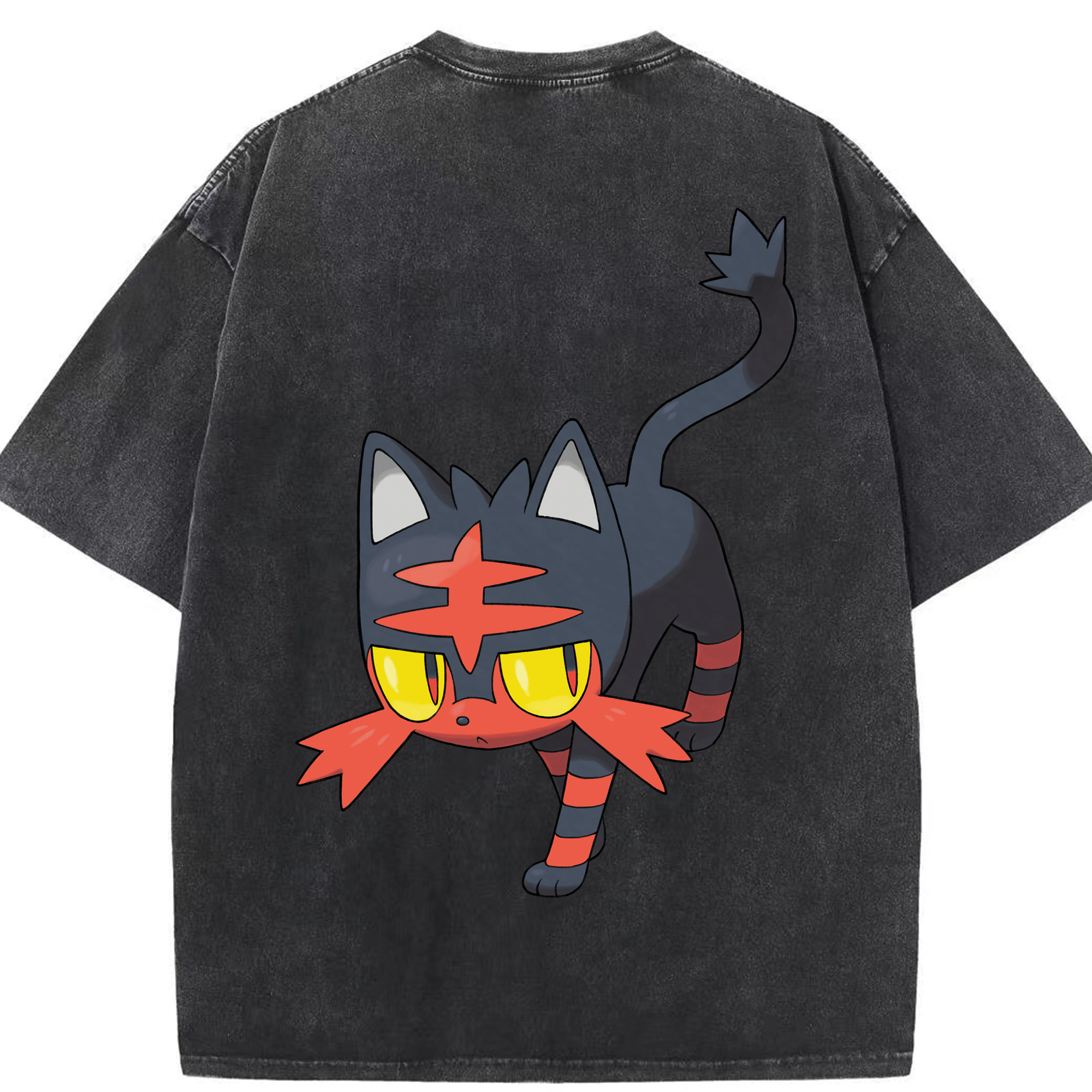 （画像用） ポケットモンスター Pokémon 綿100% ヴィンテージ風 半袖Tシャツ（背面プリント）