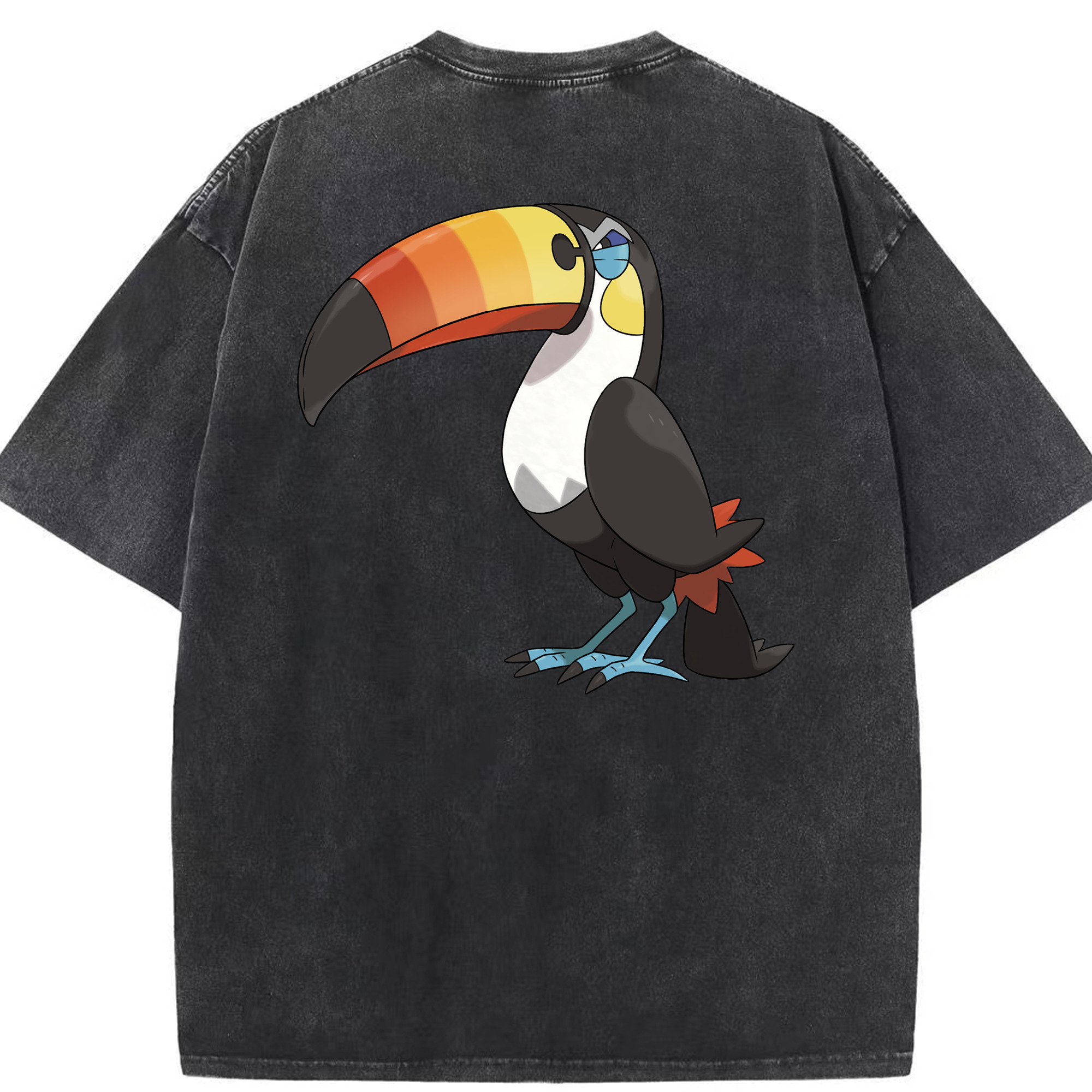 （画像用） ポケットモンスター Pokémon 綿100% ヴィンテージ風 半袖Tシャツ（背面プリント）