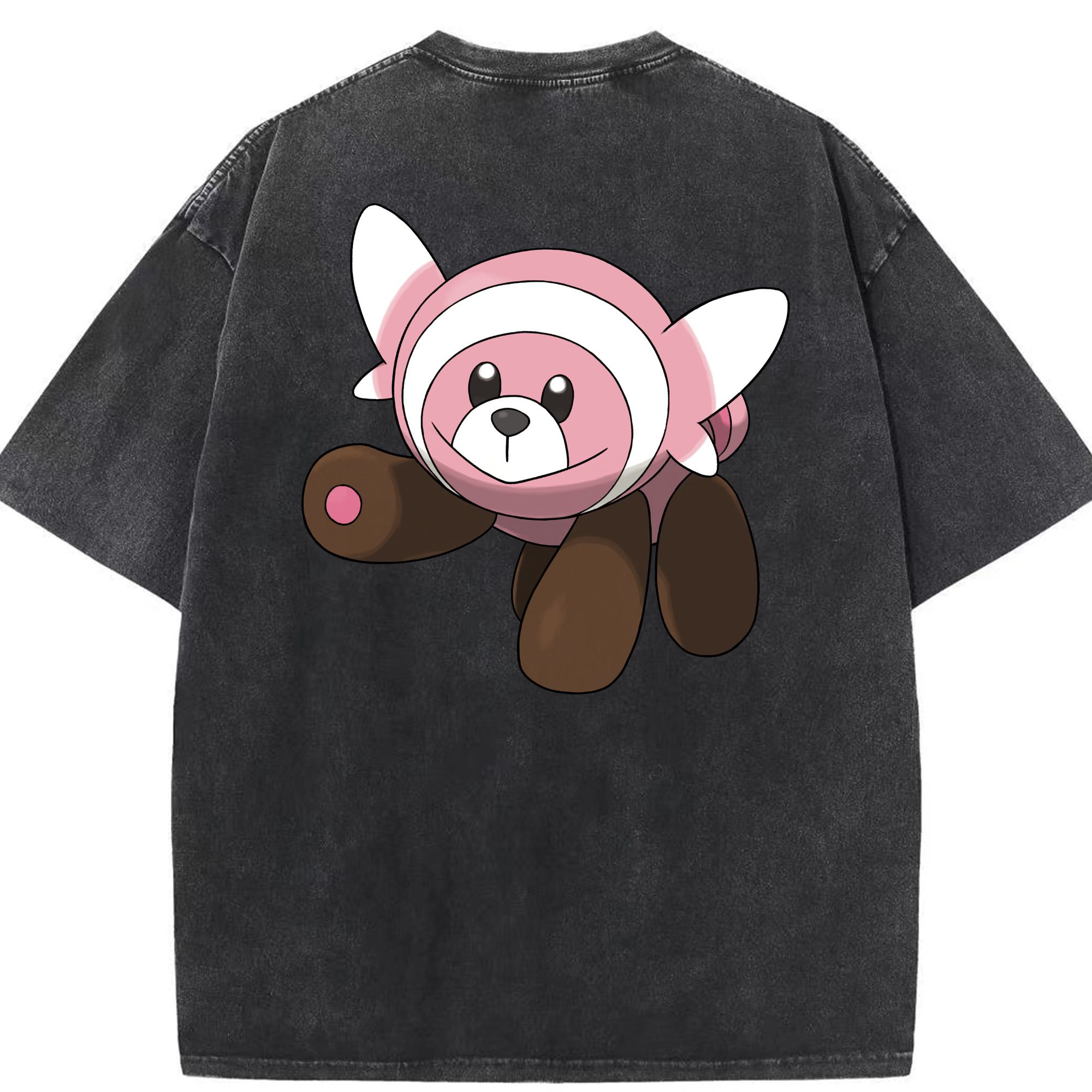 （画像用） ポケットモンスター Pokémon 綿100% ヴィンテージ風 半袖Tシャツ（背面プリント）