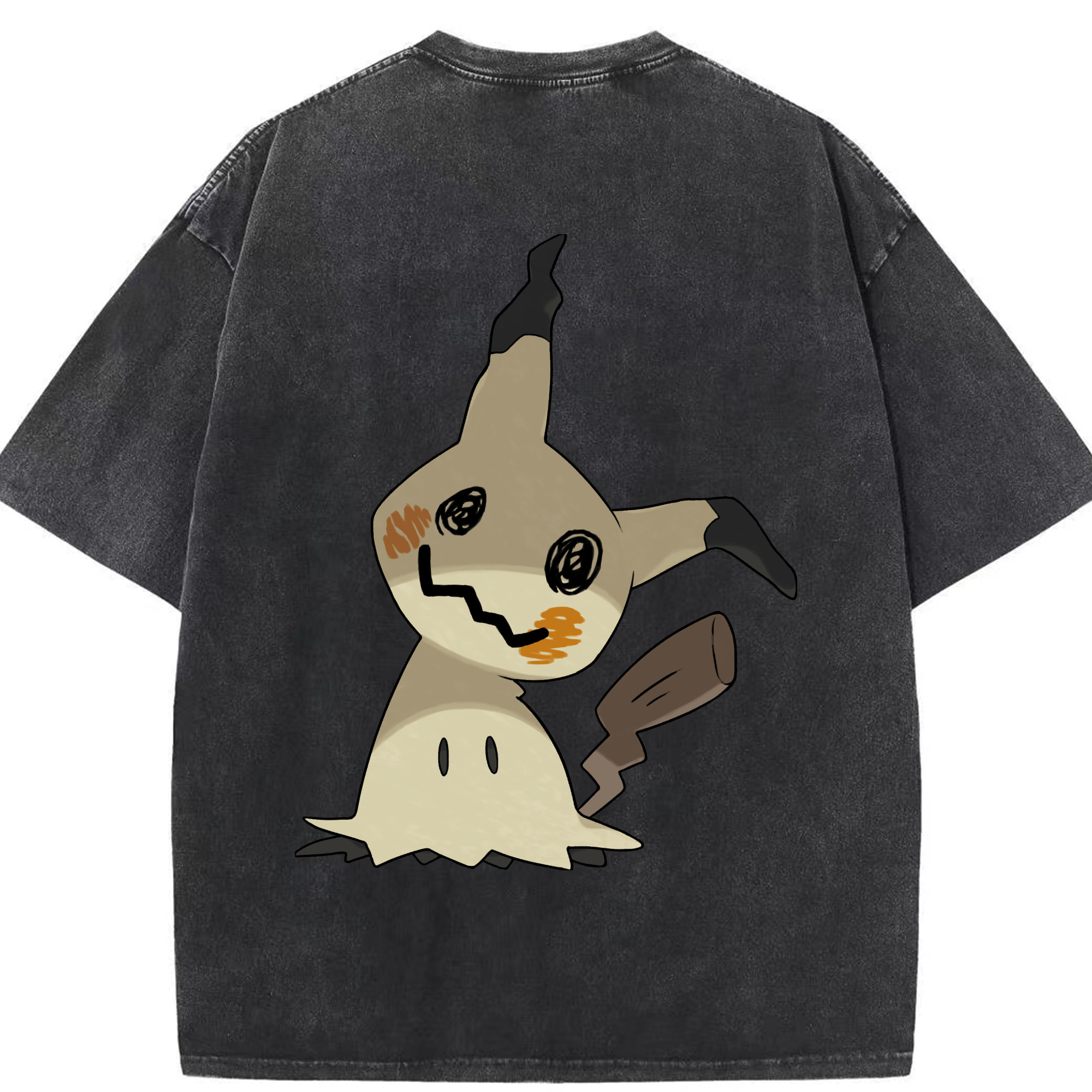 （画像用） ポケットモンスター Pokémon 綿100% ヴィンテージ風 半袖Tシャツ（背面プリント）