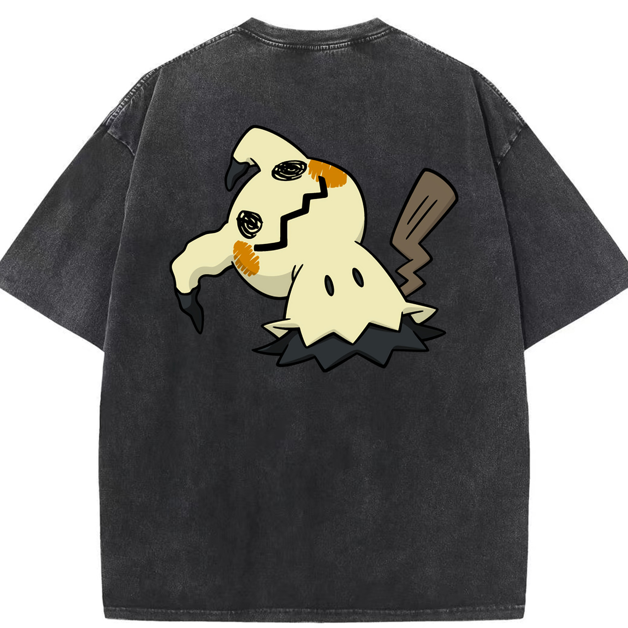 （画像用） ポケットモンスター Pokémon 綿100% ヴィンテージ風 半袖Tシャツ（背面プリント）