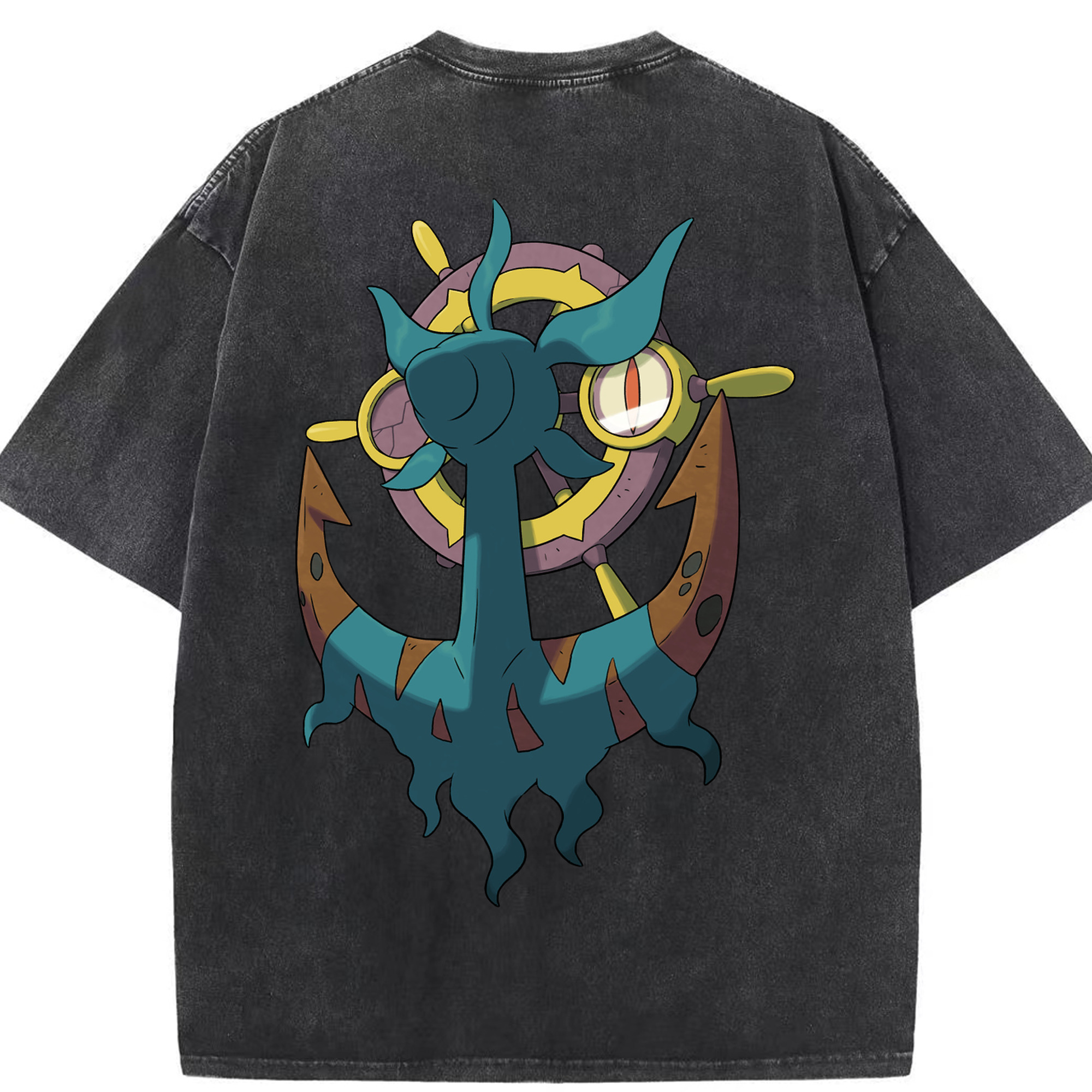 （画像用） ポケットモンスター Pokémon 綿100% ヴィンテージ風 半袖Tシャツ（背面プリント）