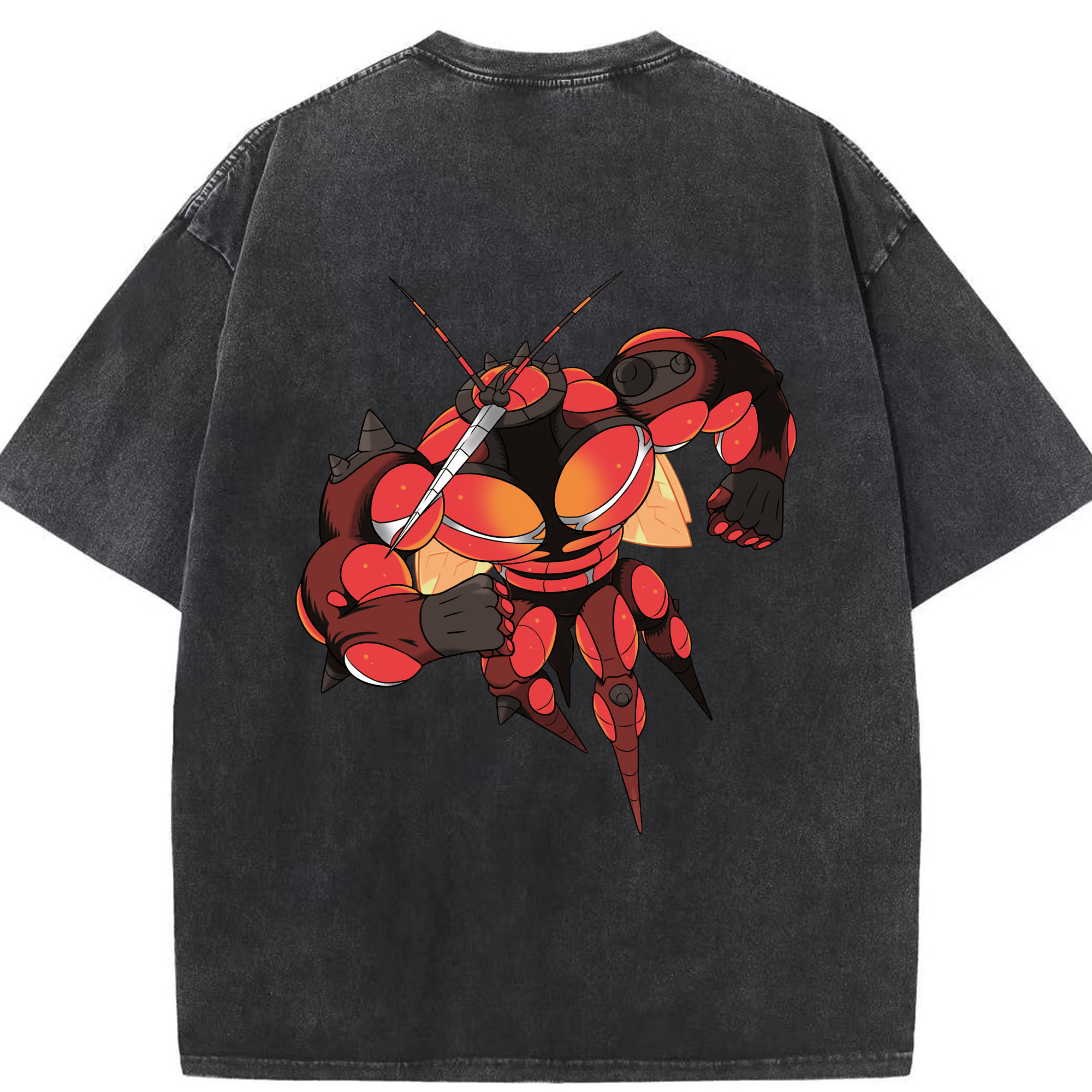 （画像用） ポケットモンスター Pokémon 綿100% ヴィンテージ風 半袖Tシャツ（背面プリント）