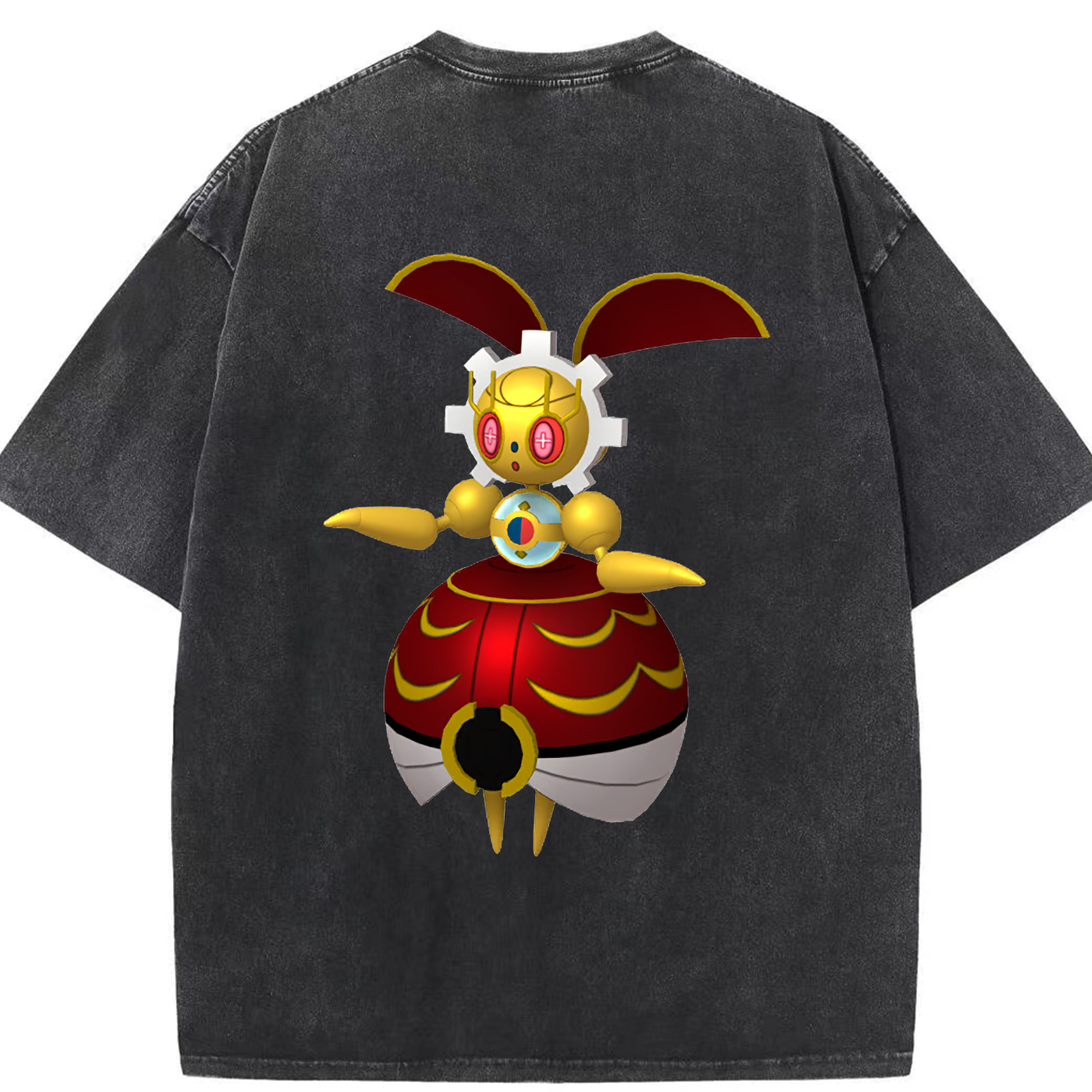 （画像用） ポケットモンスター Pokémon 綿100% ヴィンテージ風 半袖Tシャツ（背面プリント）