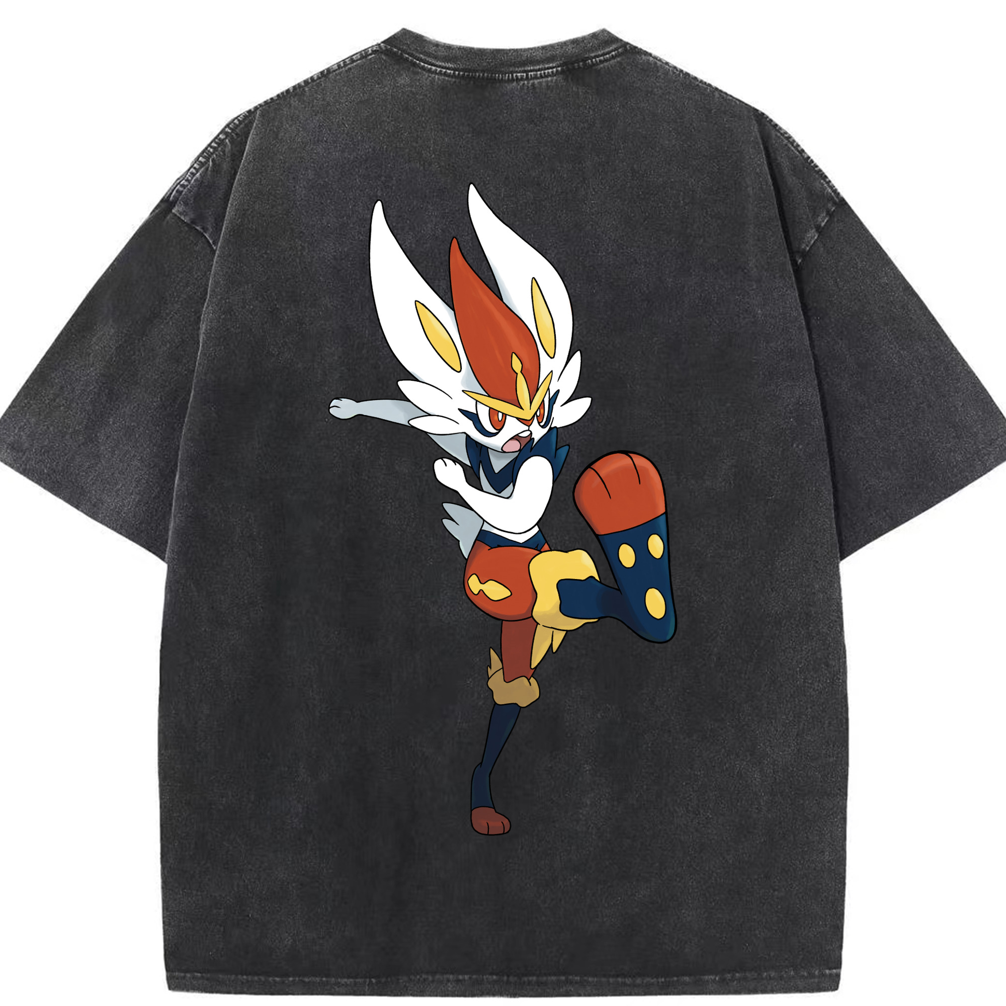 （画像用） ポケットモンスター Pokémon 綿100% ヴィンテージ風 半袖Tシャツ（背面プリント）