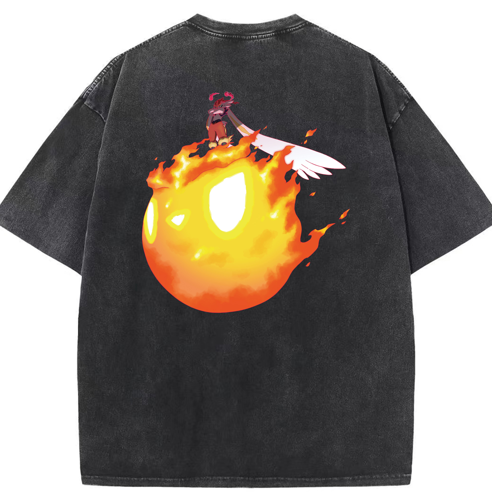 （画像用） ポケットモンスター Pokémon 綿100% ヴィンテージ風 半袖Tシャツ（背面プリント）