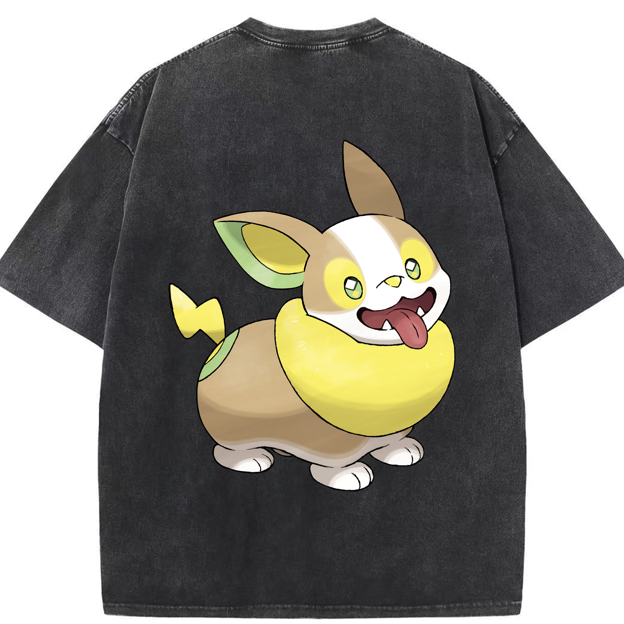 （画像用） ポケットモンスター Pokémon 綿100% ヴィンテージ風 半袖Tシャツ（背面プリント）