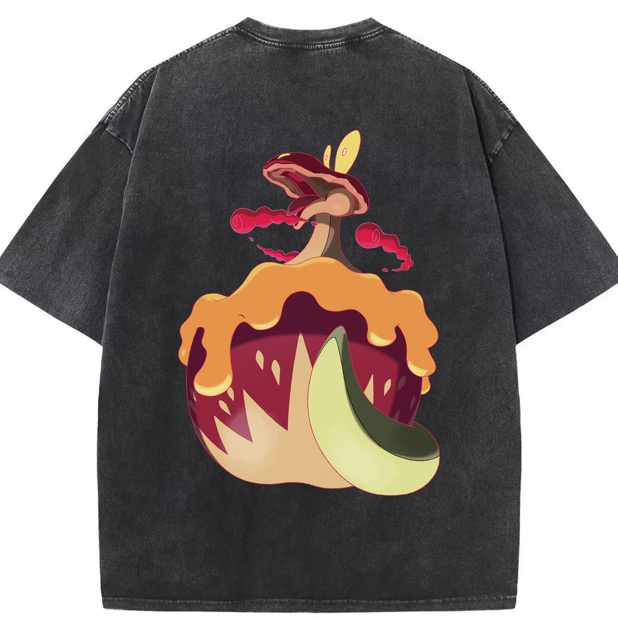 （画像用） ポケットモンスター Pokémon 綿100% ヴィンテージ風 半袖Tシャツ（背面プリント）