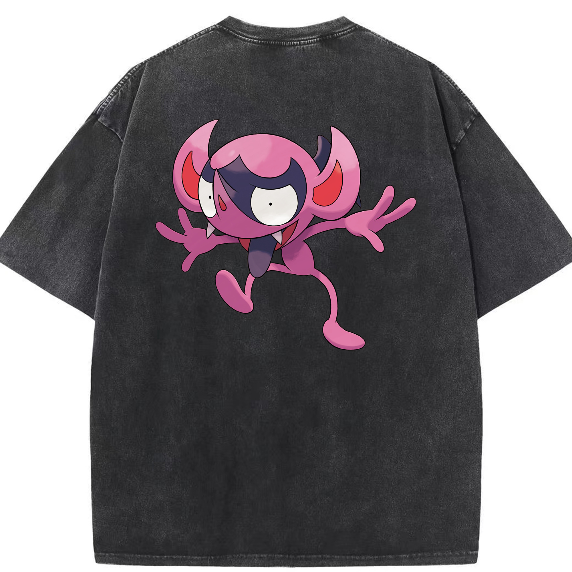 （画像用） ポケットモンスター Pokémon 綿100% ヴィンテージ風 半袖Tシャツ（背面プリント）