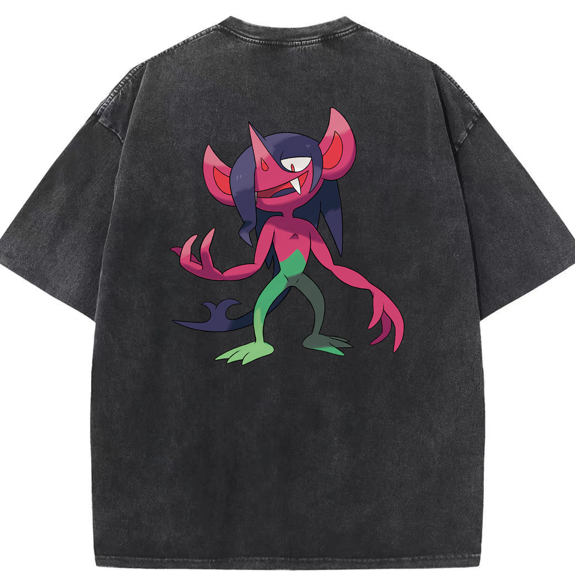 （画像用） ポケットモンスター Pokémon 綿100% ヴィンテージ風 半袖Tシャツ（背面プリント）