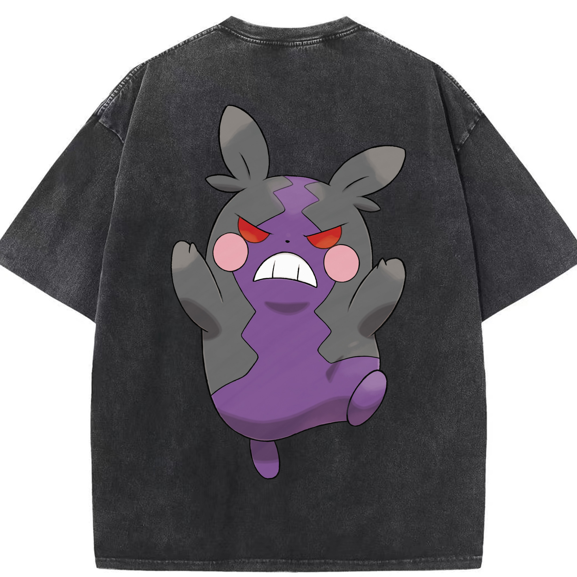 （画像用） ポケットモンスター Pokémon 綿100% ヴィンテージ風 半袖Tシャツ（背面プリント）