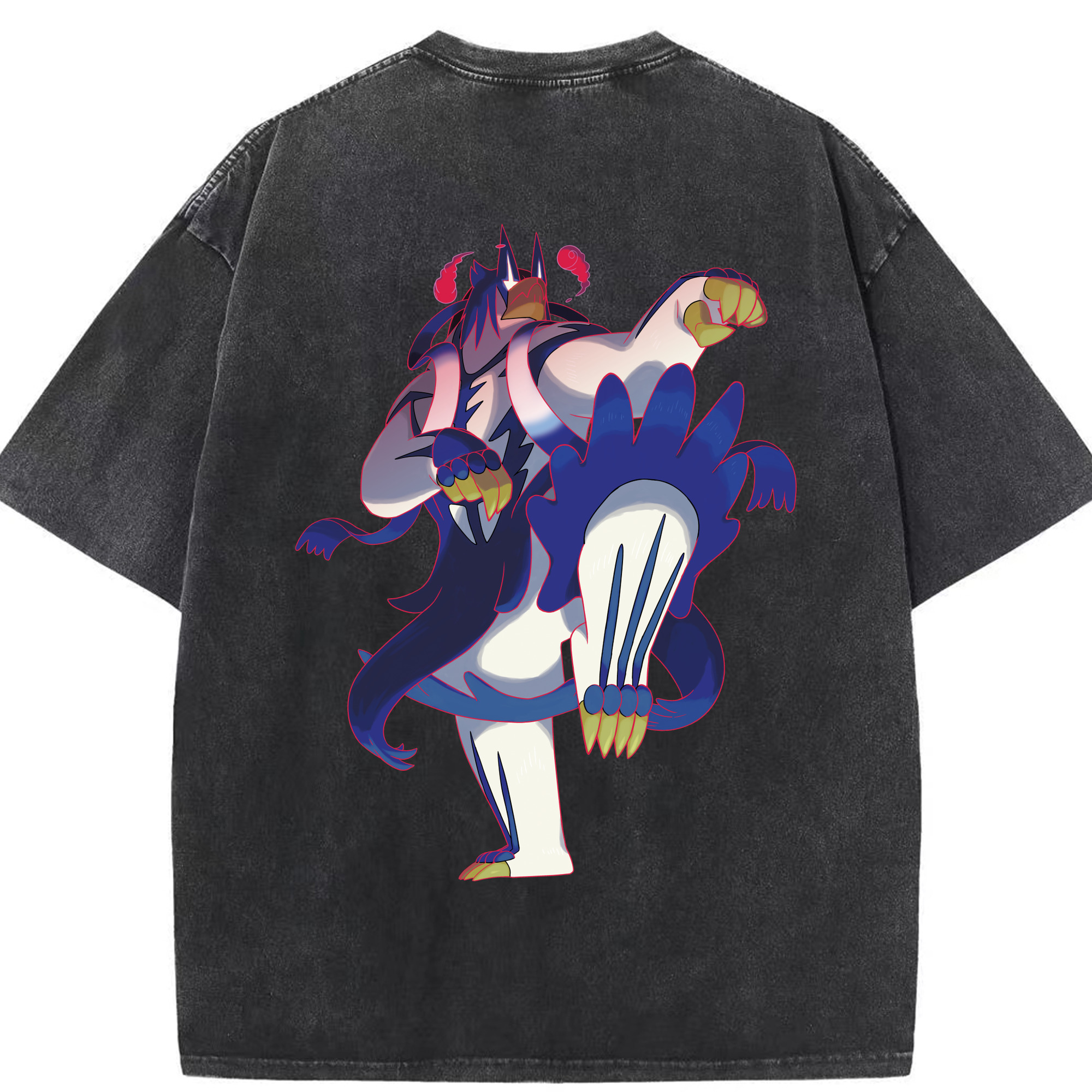 （画像用） ポケットモンスター Pokémon 綿100% ヴィンテージ風 半袖Tシャツ（背面プリント）