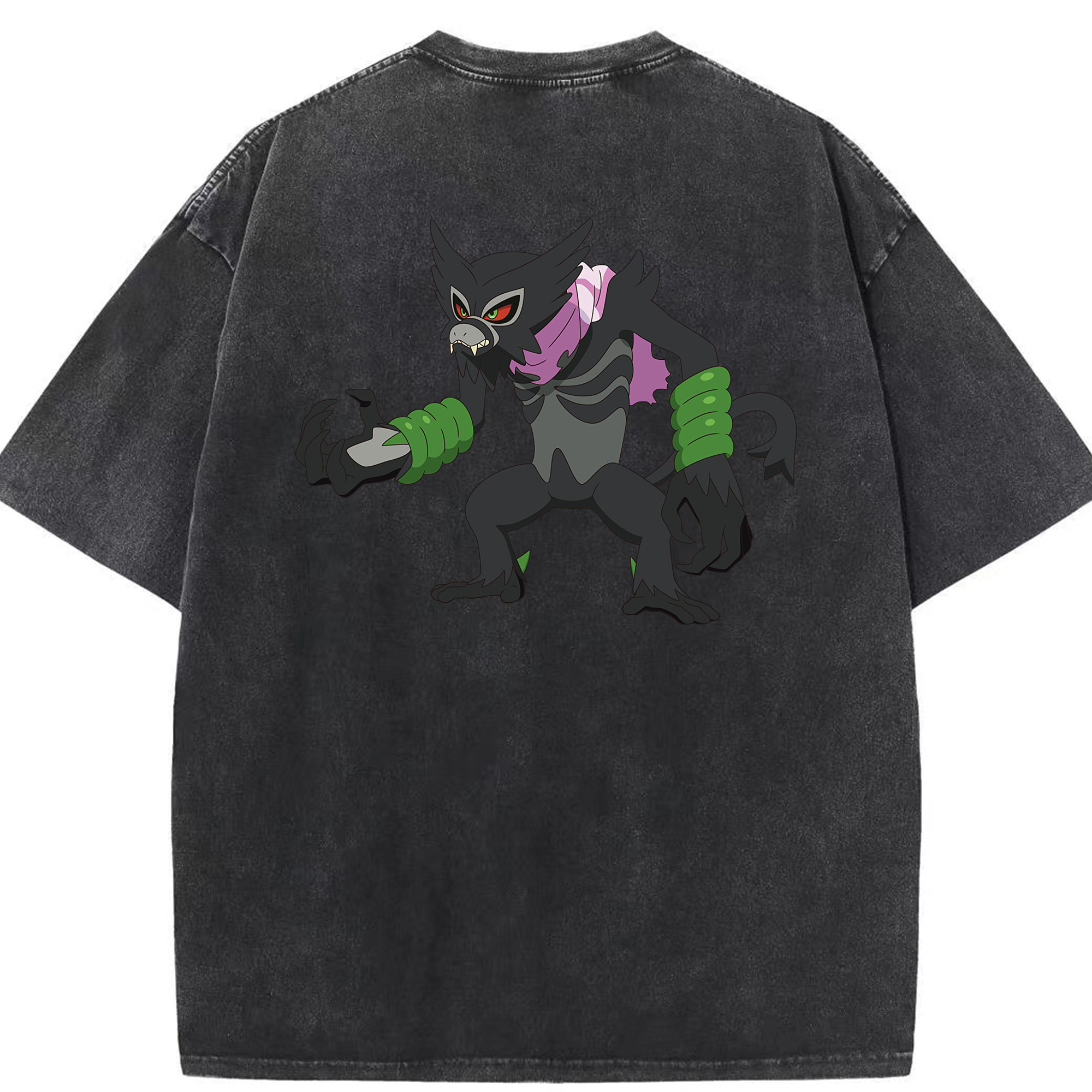 （画像用） ポケットモンスター Pokémon 綿100% ヴィンテージ風 半袖Tシャツ（背面プリント）