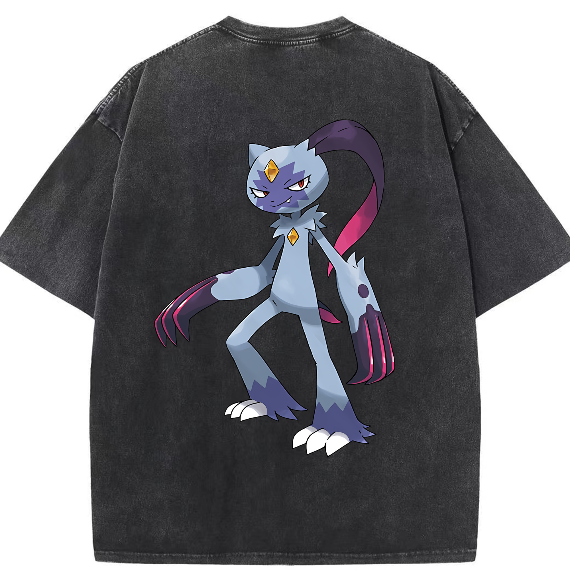 （画像用） ポケットモンスター Pokémon 綿100% ヴィンテージ風 半袖Tシャツ（背面プリント）