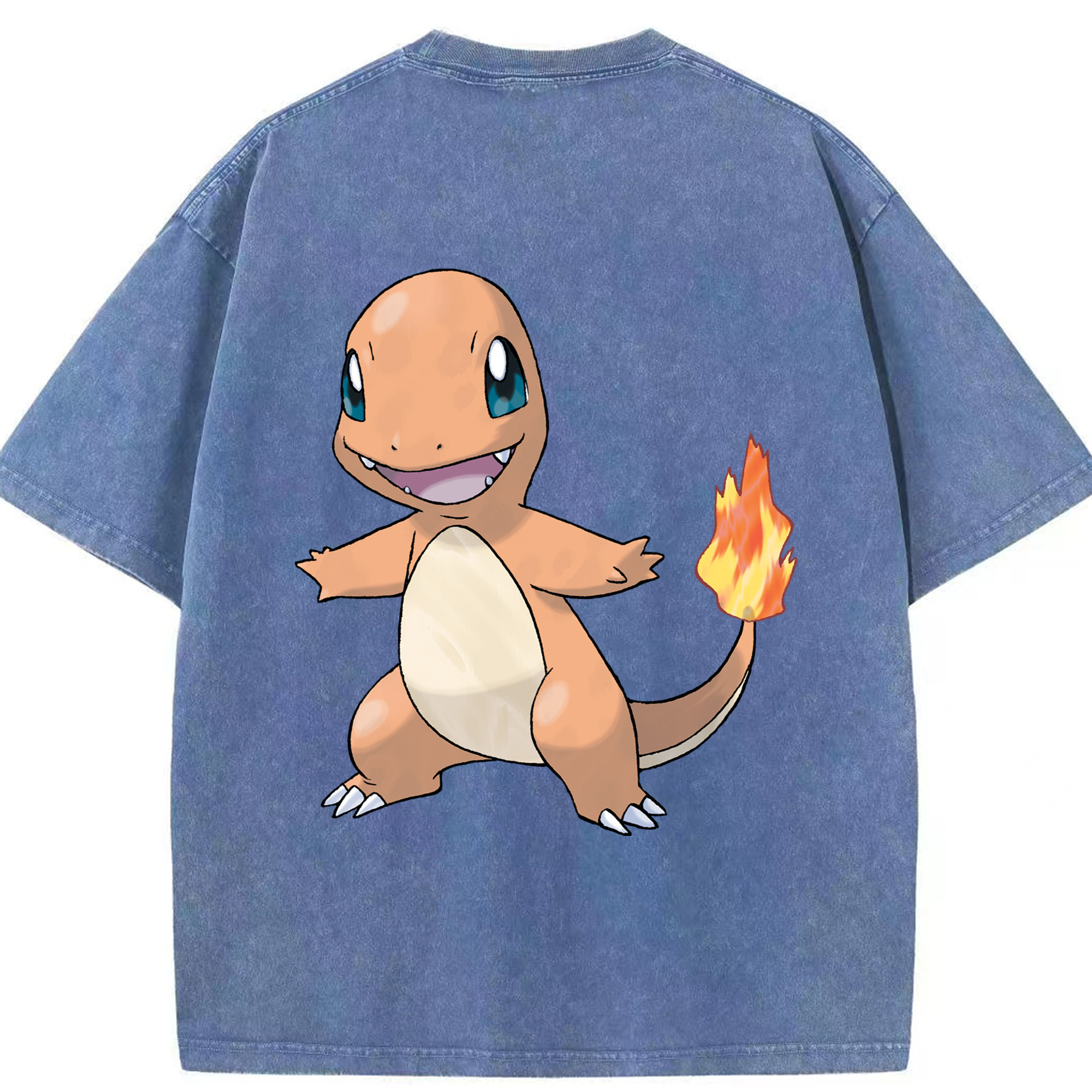 （画像用） ポケットモンスター Pokémon 綿100% ヴィンテージ風 半袖Tシャツ（背面プリント）