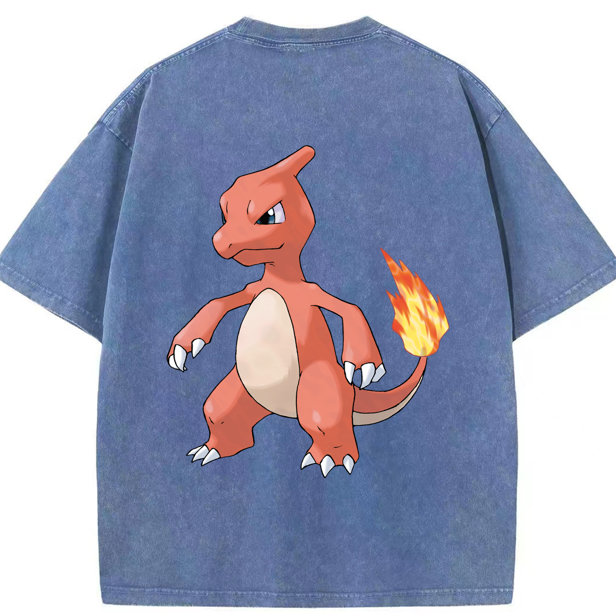 （画像用） ポケットモンスター Pokémon 綿100% ヴィンテージ風 半袖Tシャツ（背面プリント）
