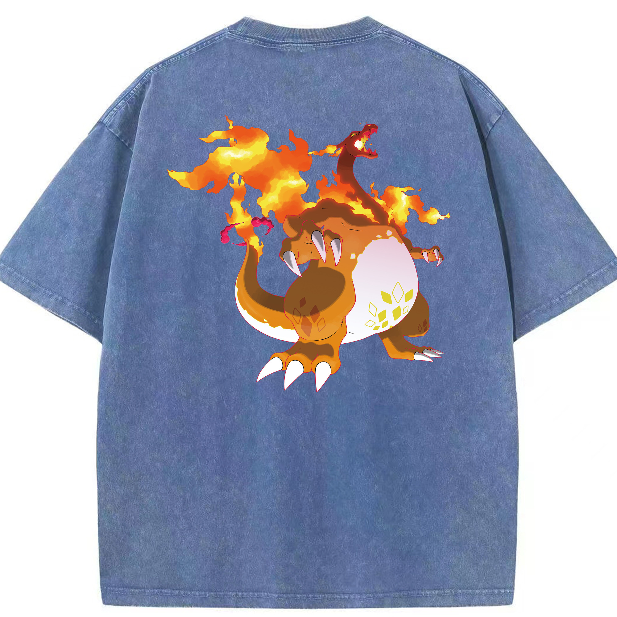 （画像用） ポケットモンスター Pokémon 綿100% ヴィンテージ風 半袖Tシャツ（背面プリント）