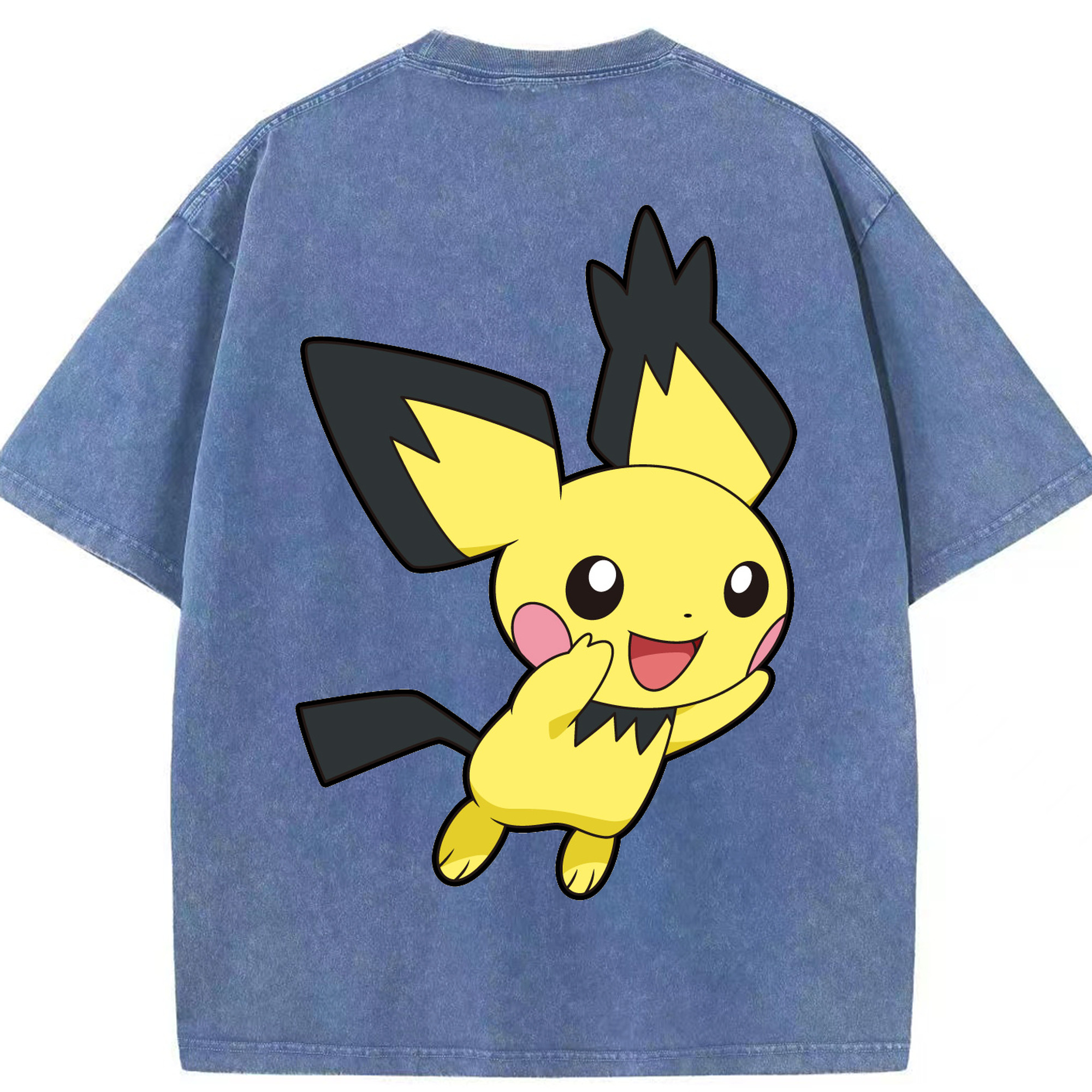 （画像用） ポケットモンスター Pokémon 綿100% ヴィンテージ風 半袖Tシャツ（背面プリント）
