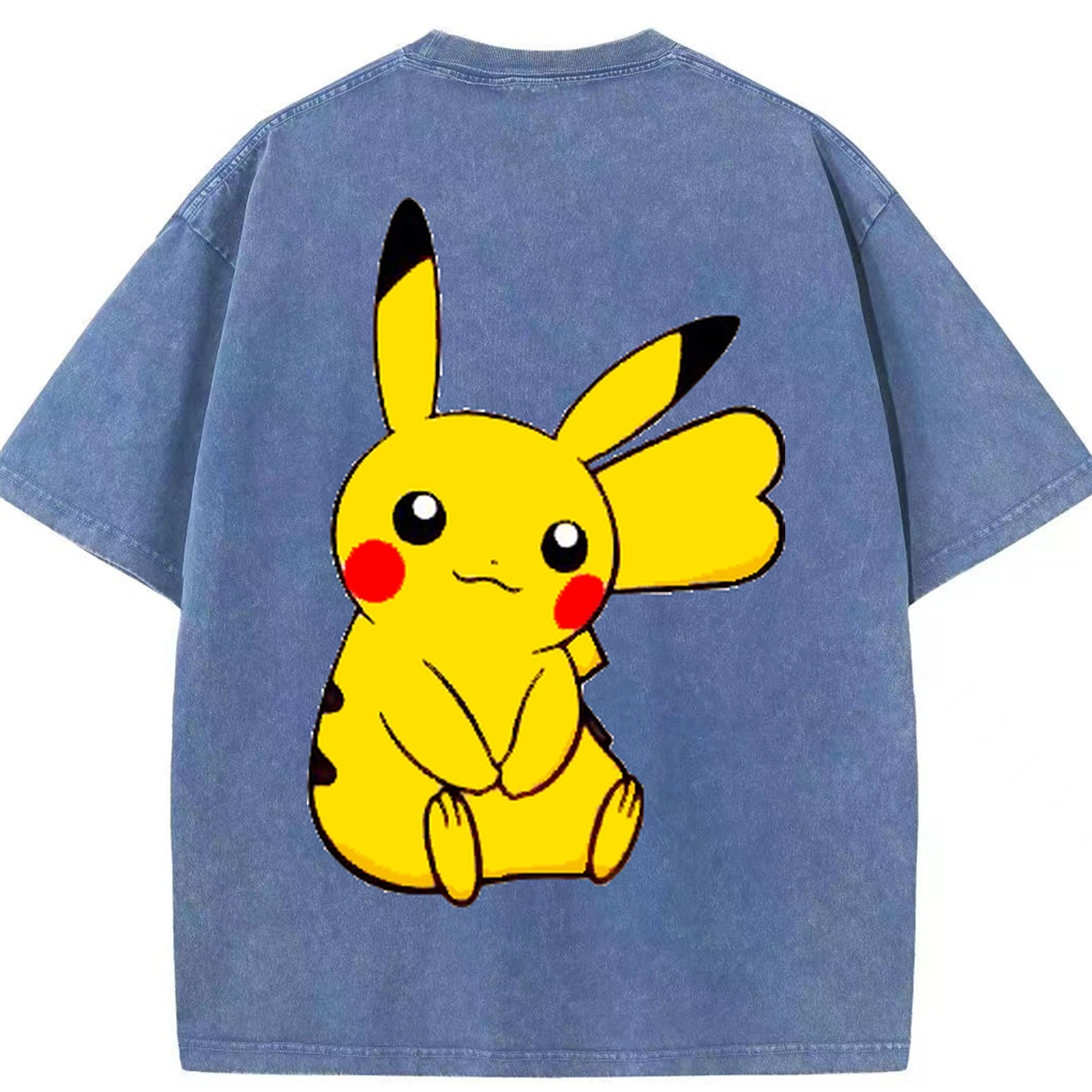 （画像用） ポケットモンスター Pokémon 綿100% ヴィンテージ風 半袖Tシャツ（背面プリント）