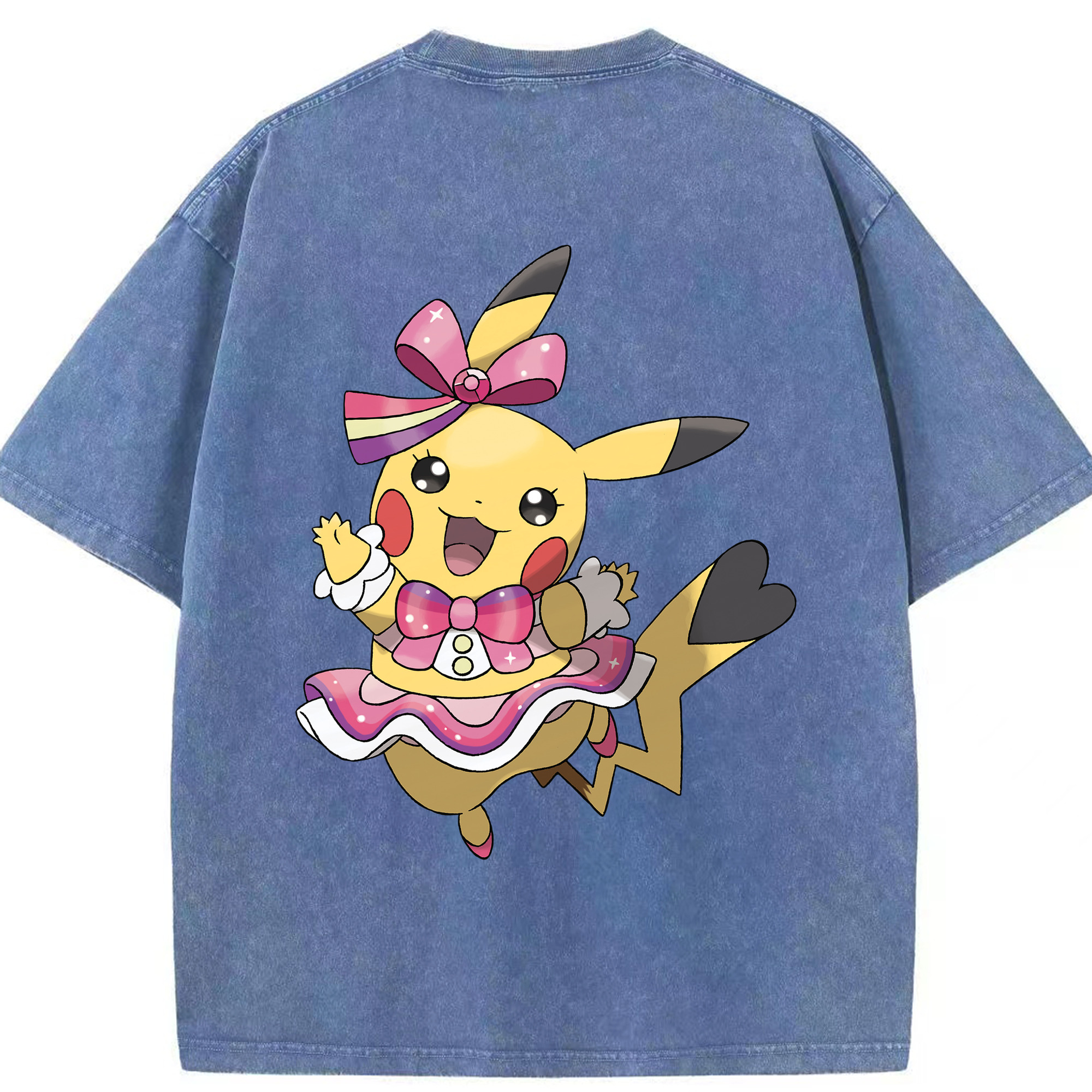 （画像用） ポケットモンスター Pokémon 綿100% ヴィンテージ風 半袖Tシャツ（背面プリント）