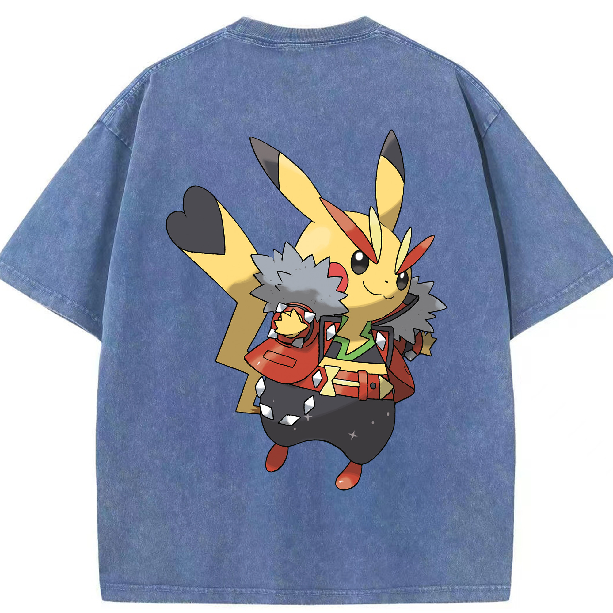 （画像用） ポケットモンスター Pokémon 綿100% ヴィンテージ風 半袖Tシャツ（背面プリント）