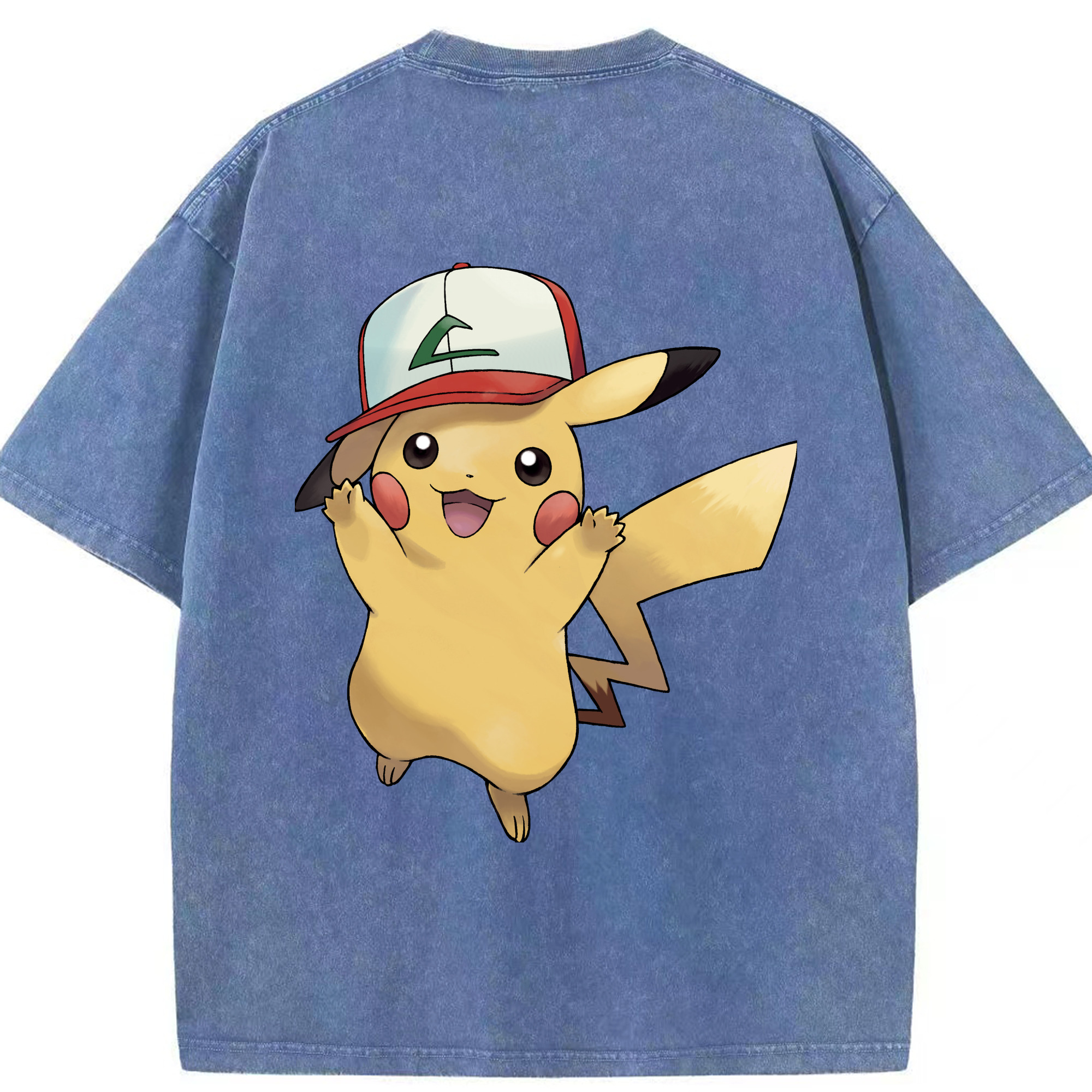 （画像用） ポケットモンスター Pokémon 綿100% ヴィンテージ風 半袖Tシャツ（背面プリント）