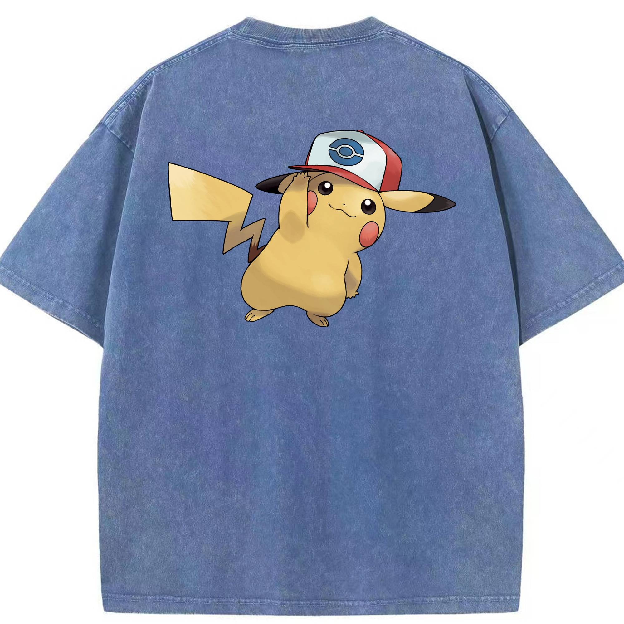 （画像用） ポケットモンスター Pokémon 綿100% ヴィンテージ風 半袖Tシャツ（背面プリント）