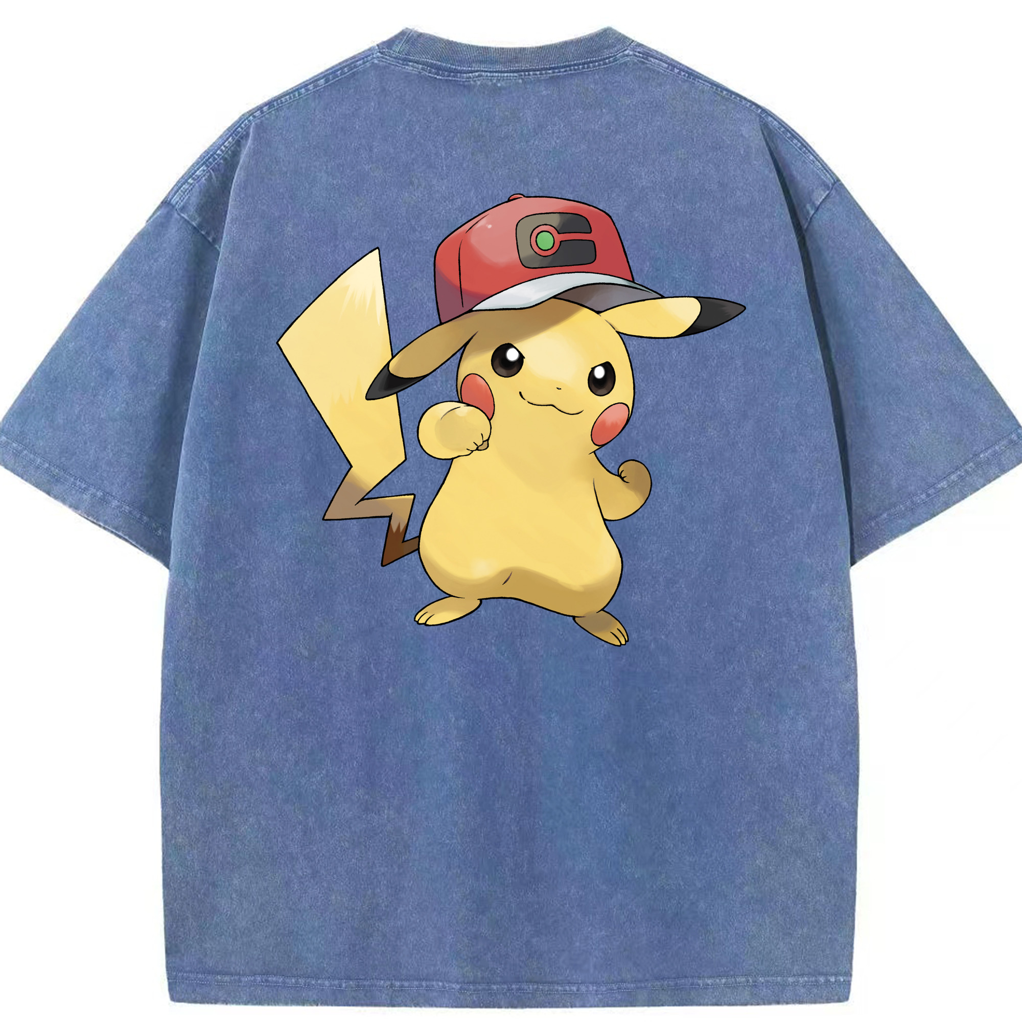 （画像用） ポケットモンスター Pokémon 綿100% ヴィンテージ風 半袖Tシャツ（背面プリント）