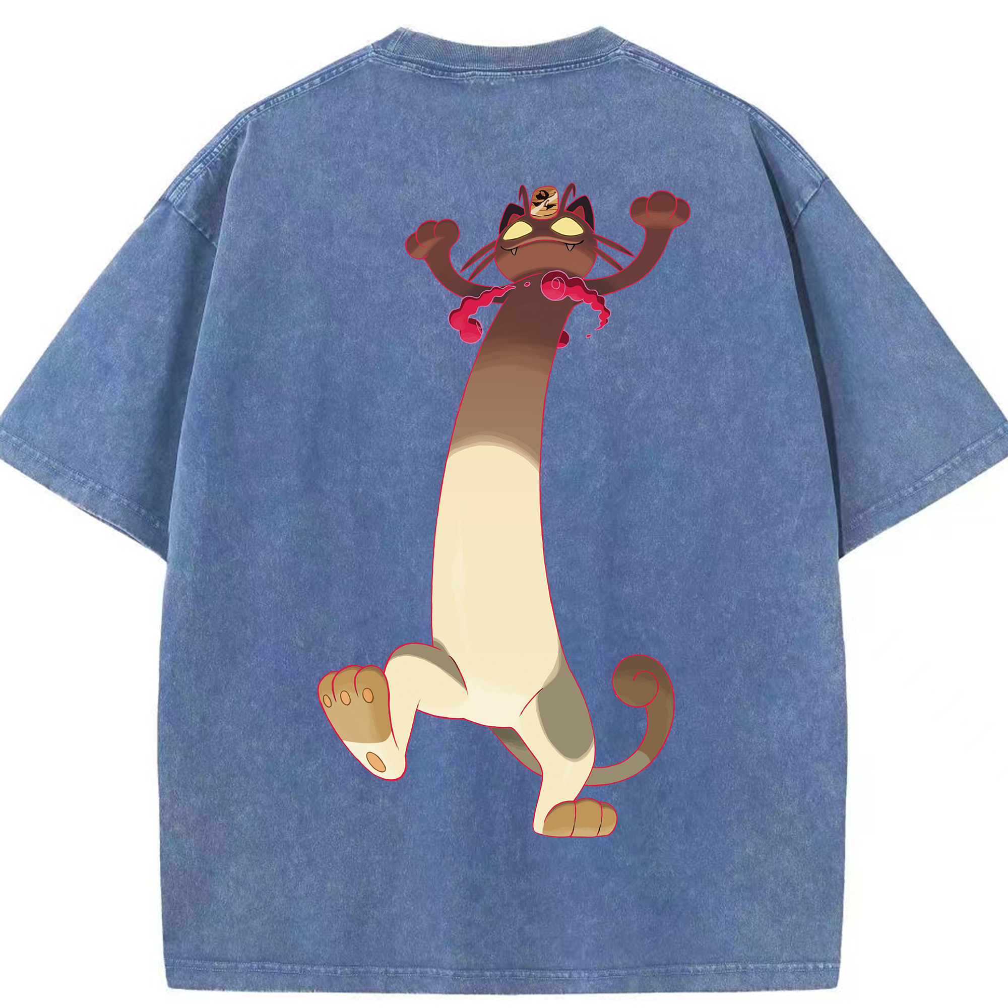 （画像用） ポケットモンスター Pokémon 綿100% ヴィンテージ風 半袖Tシャツ（背面プリント）