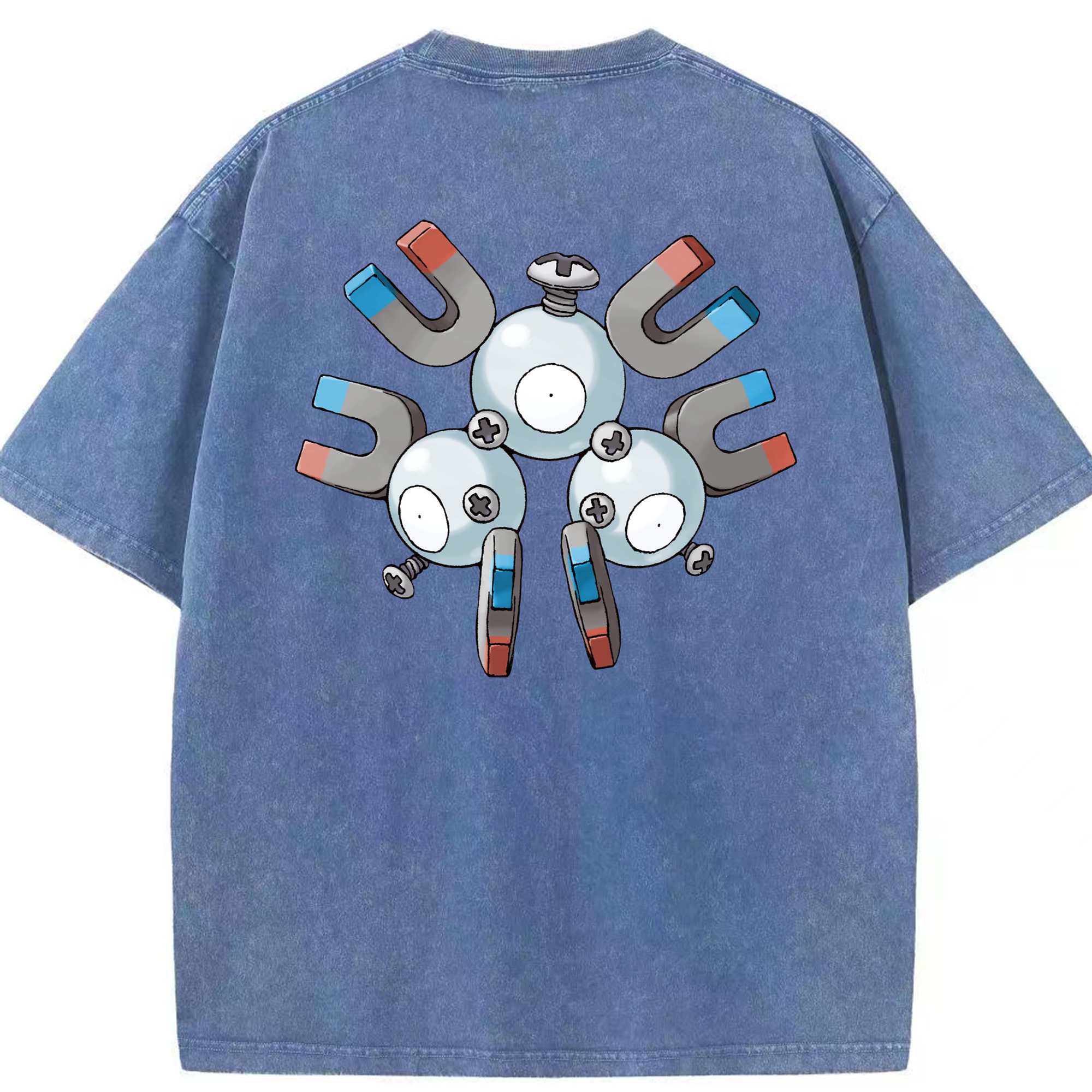 （画像用） ポケットモンスター Pokémon 綿100% ヴィンテージ風 半袖Tシャツ（背面プリント）