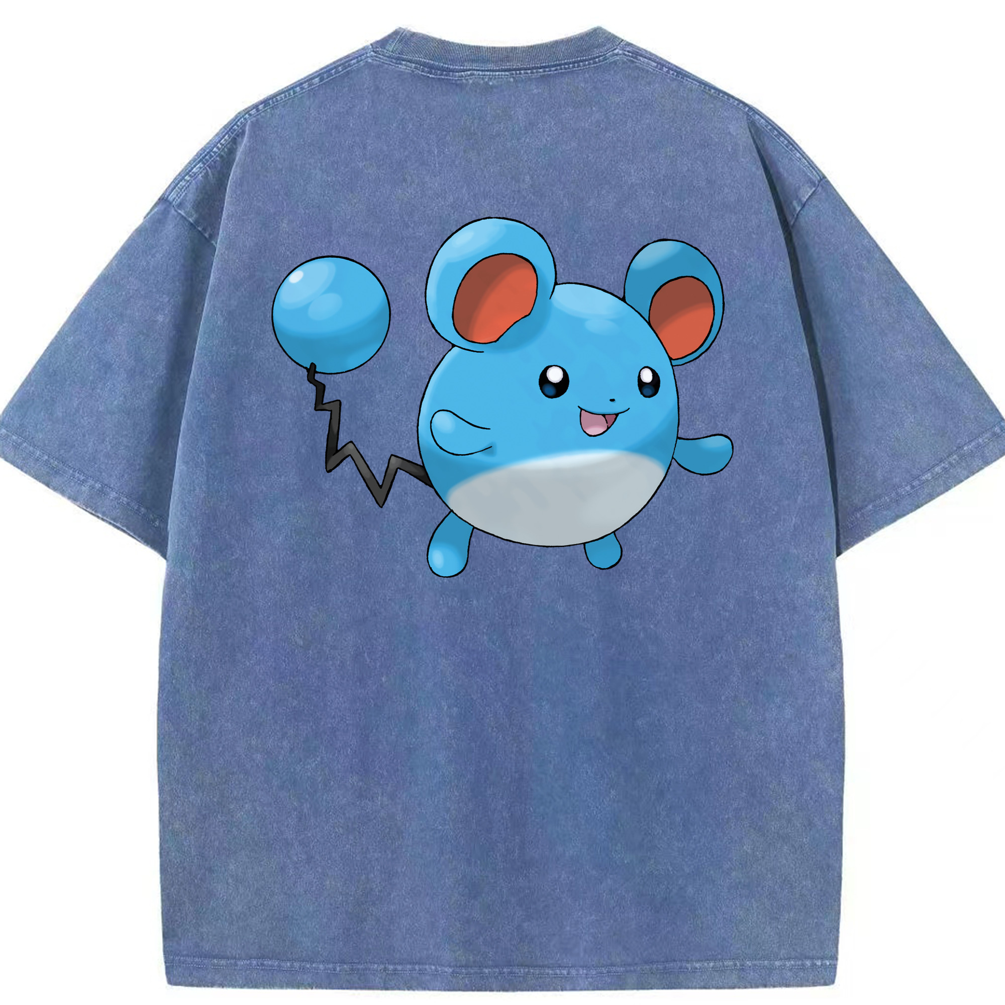 （画像用） ポケットモンスター Pokémon 綿100% ヴィンテージ風 半袖Tシャツ（背面プリント）
